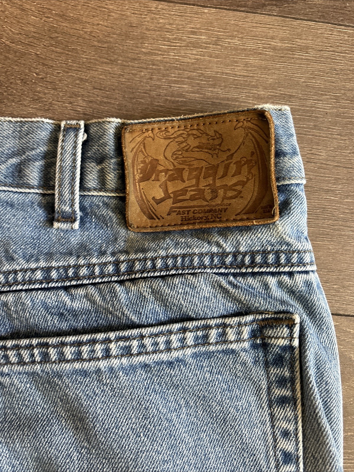 DRAGGIN JEANS Kevlar Lined 38×30 Motorcycle Biker Denim Jeans Fast Company VTG
