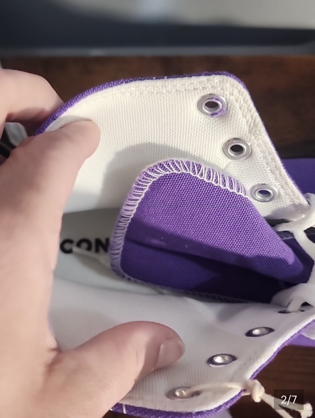 Purple Converse High Top Sneakers In Vibrant With White Accents Unisex Sneakers