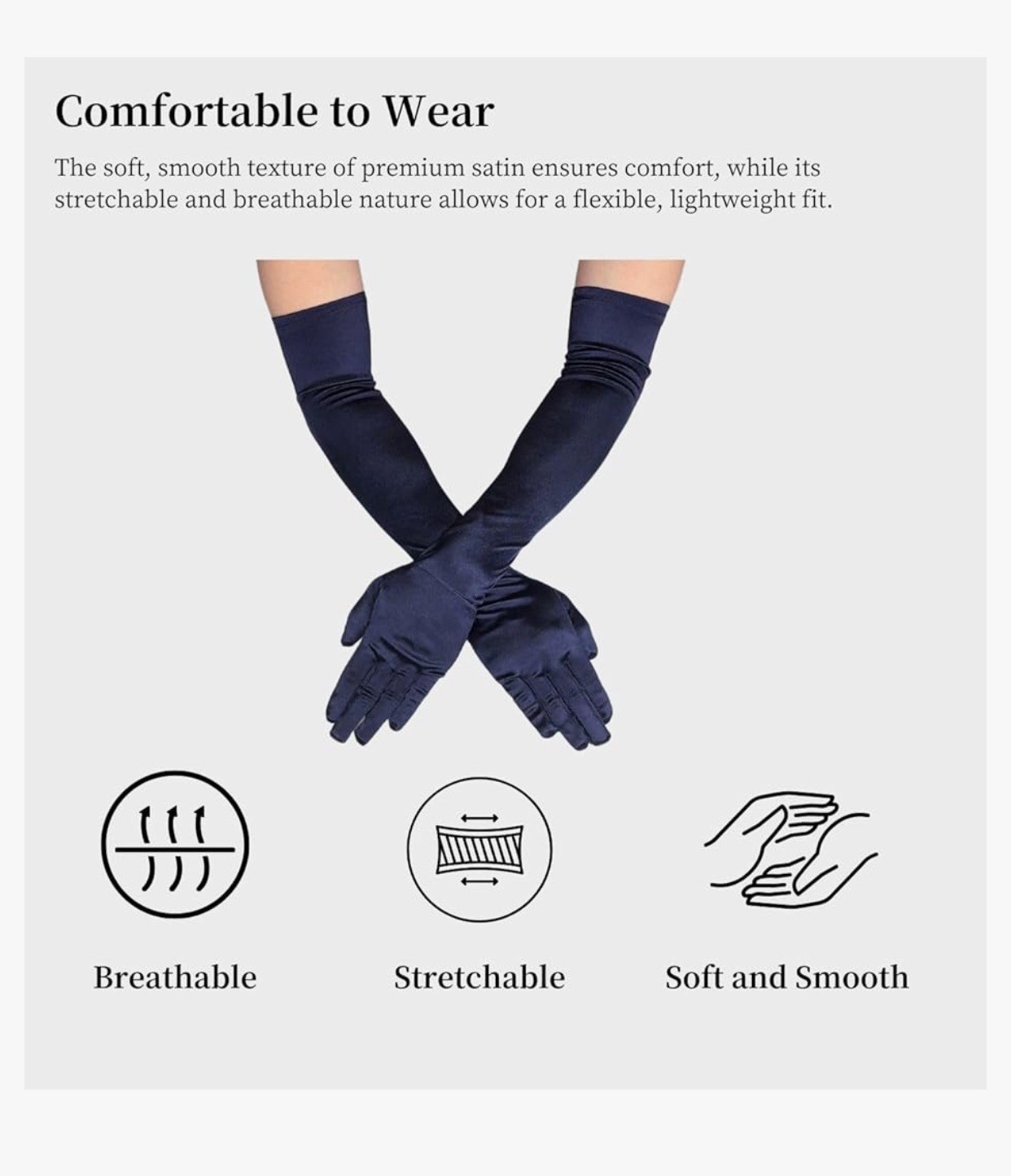 Long Opera Party,Gloves For Women/Satin Gloves Costume Elbow Length Bridal 21.6’