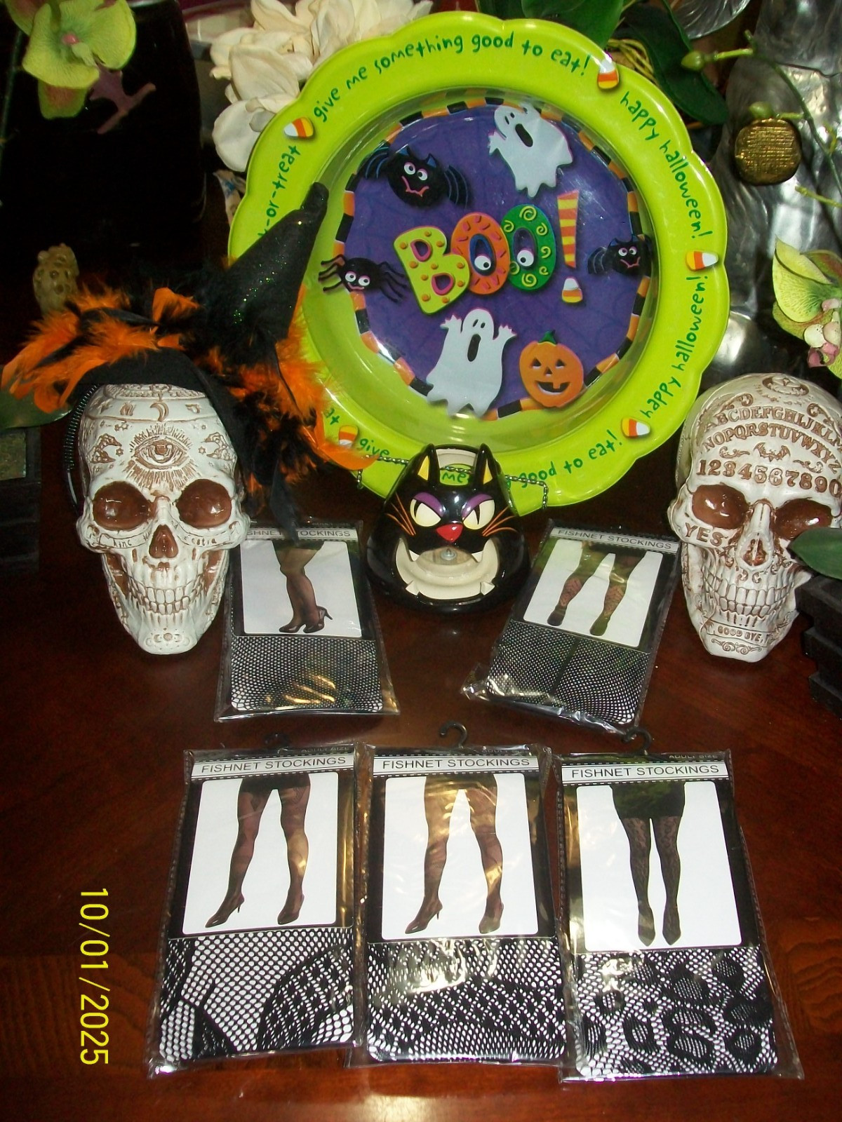 NWT ~ Mardi Gras Lot 8 pack Assorted Adult Fishnet Stockings By Regents