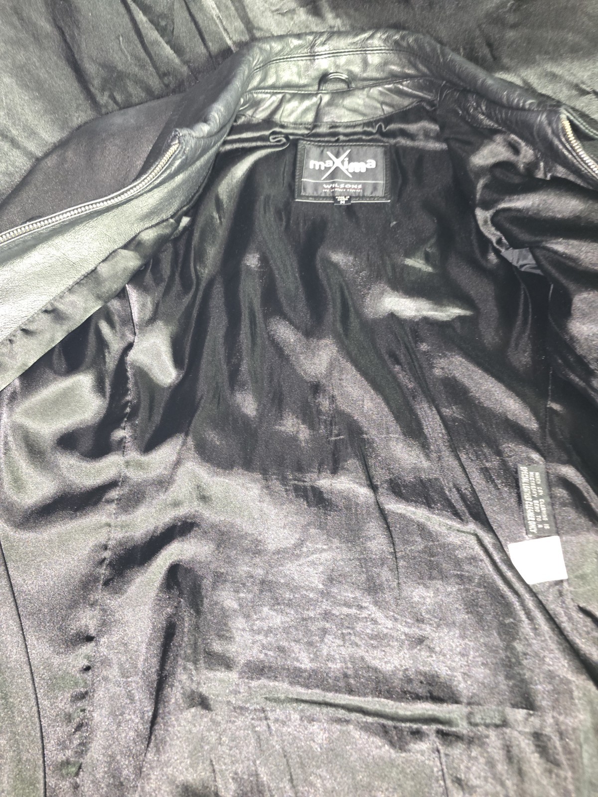 Wilsons Leather Experts MAXIMA Jacket Zip Front Women’s Medium 100% Leather