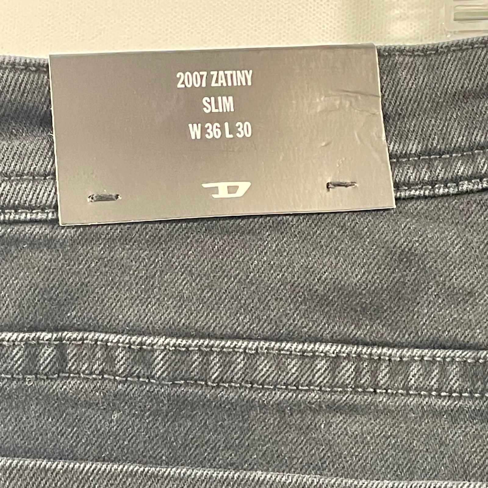Diesel Zatiny 2007 Slim Bootcut Jeans Mens 36×30 (38×29) Washed Black RE064 NWT