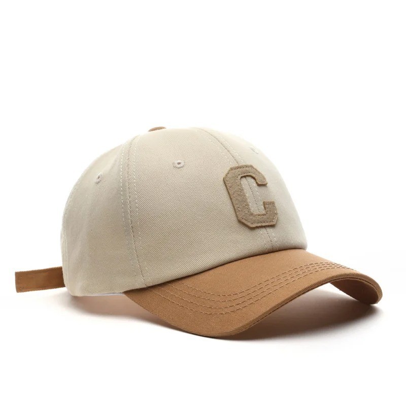 Cotton Unisex Baseball Cap Letter C Patch Snapback Adjustable Summer Hat