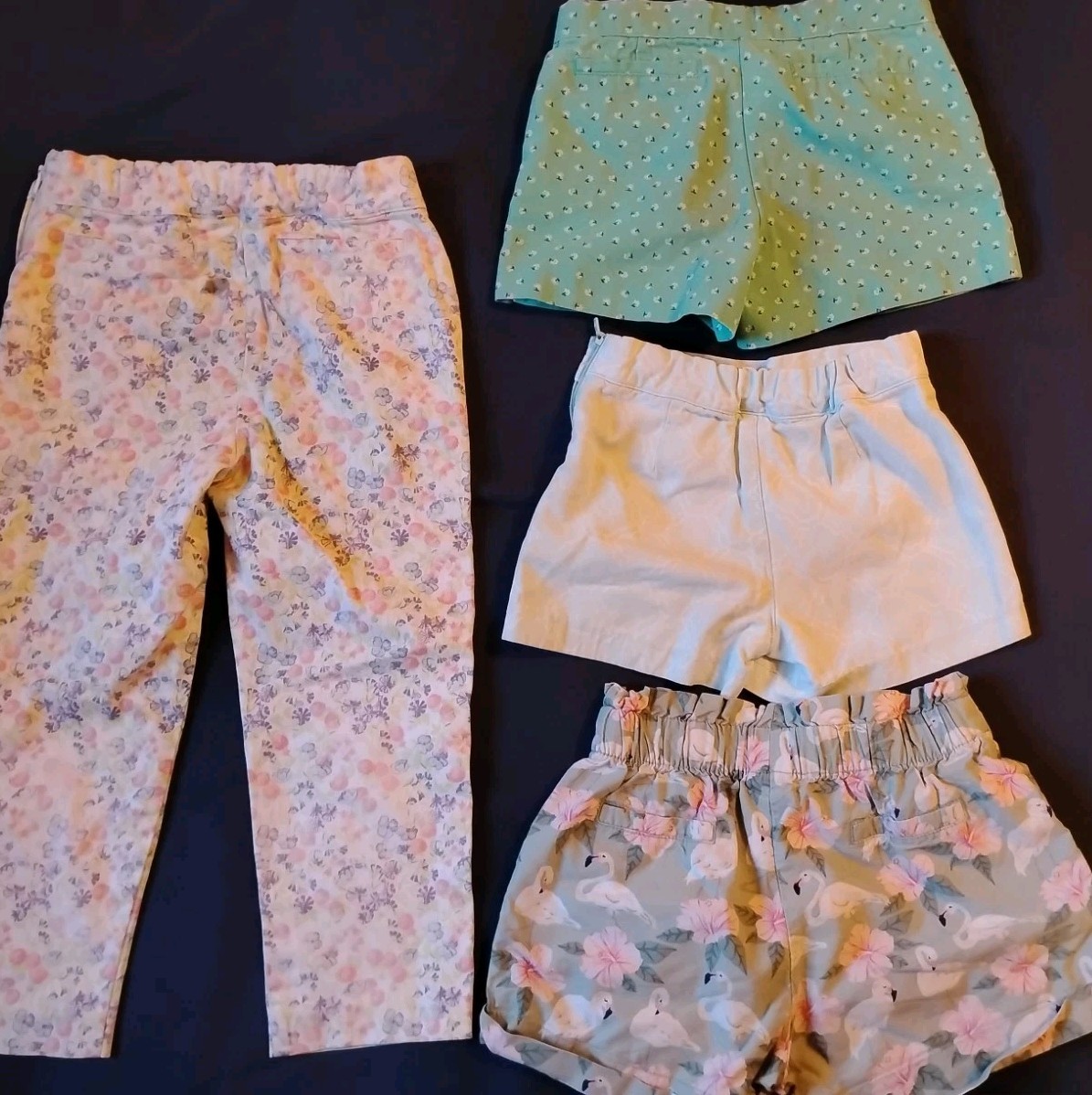 Janie Jack LOT Bottoms Shorts Crop Pant 5 6 Girl Floral Cute Preppy Play School