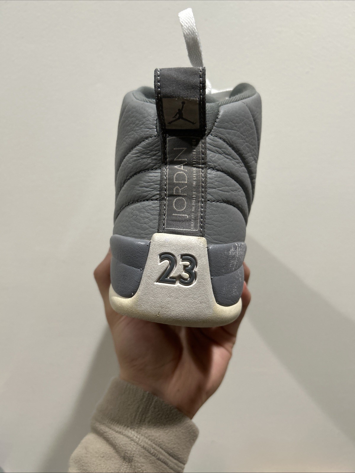 Size 9.5 Men’s Air Jordan 12 Stealth Gray White CT8013-015 2022