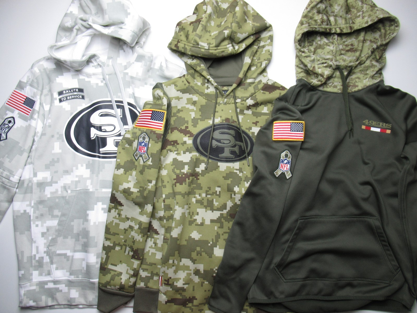 3 x Nike Salute to Service STS 49ers Pullover Hoodie Sweatshirt Mens Small