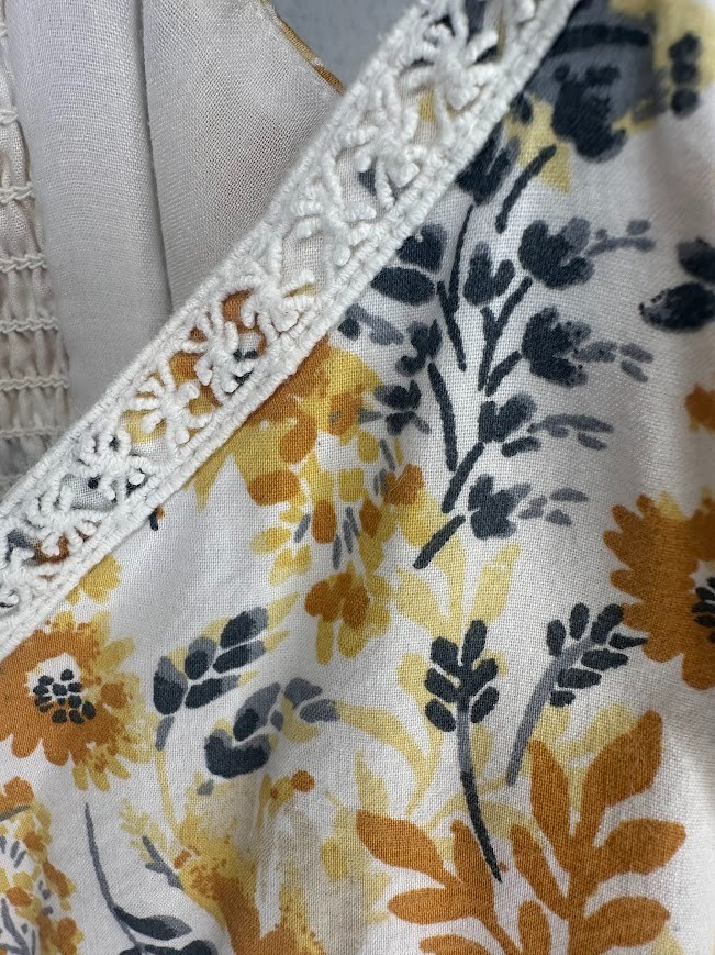 Joie Yellow Floral Maxi Cottagecore Boho Prairie Peasant Cotton Sundress – 6