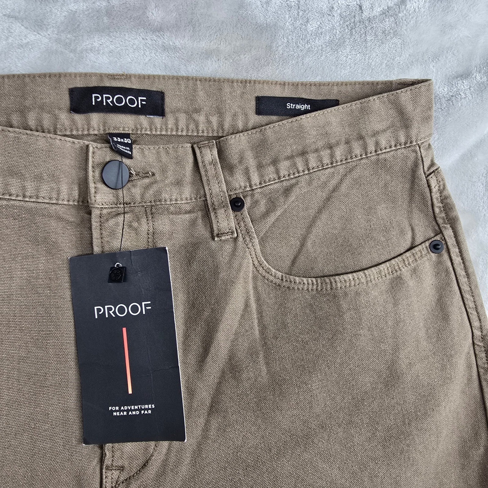 PROOF Rover Straight Fit Men’s 33×30 Tan Canvas Utility Pants Huckberry NEW