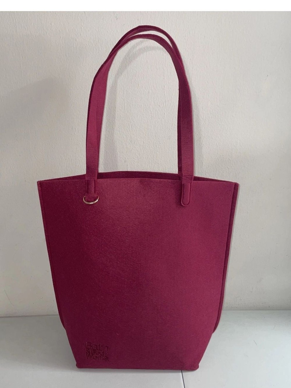 Bath & Body Works Black Friday Burgundy Felt Tote Bag NWT