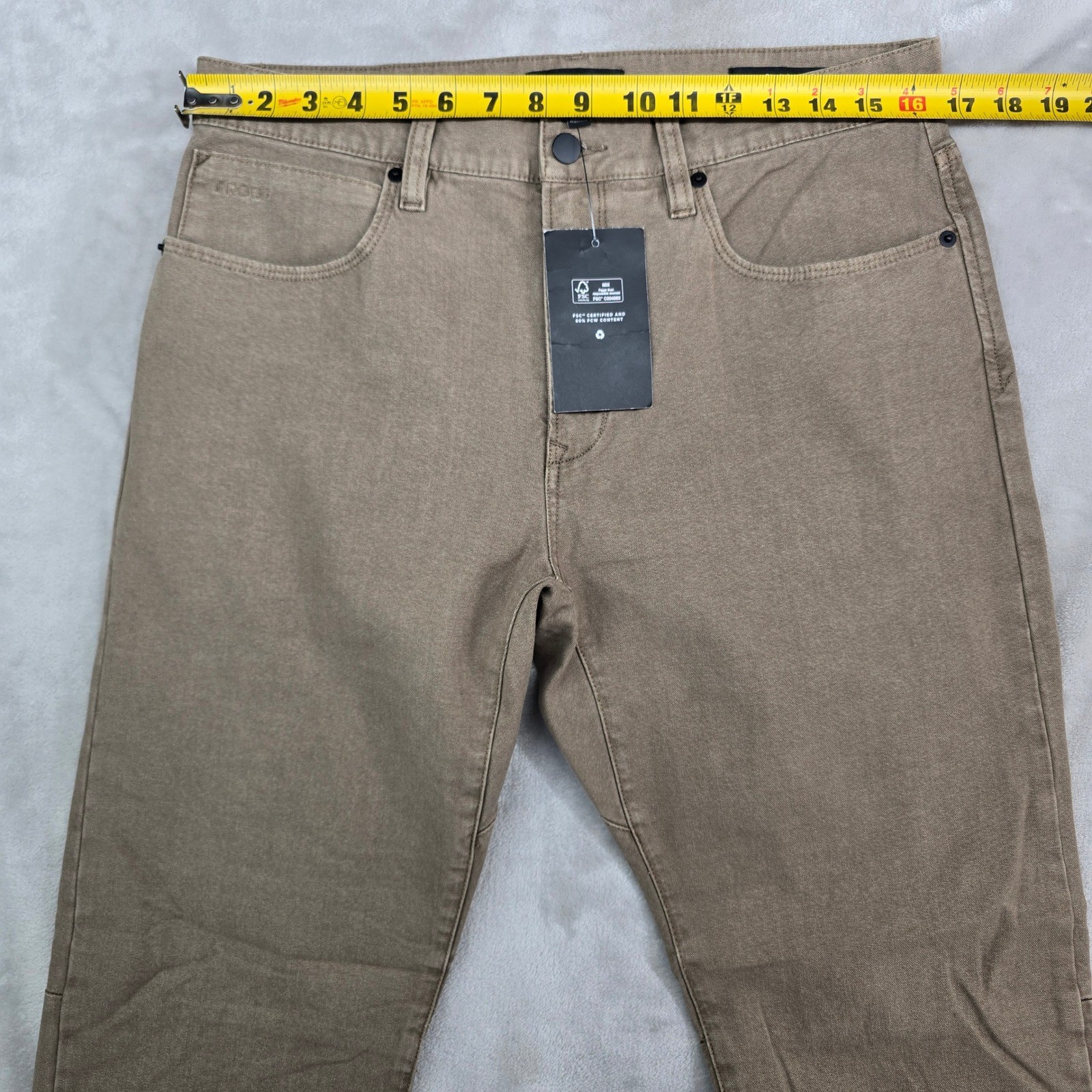 PROOF Rover Straight Fit Men’s 33×30 Tan Canvas Utility Pants Huckberry NEW