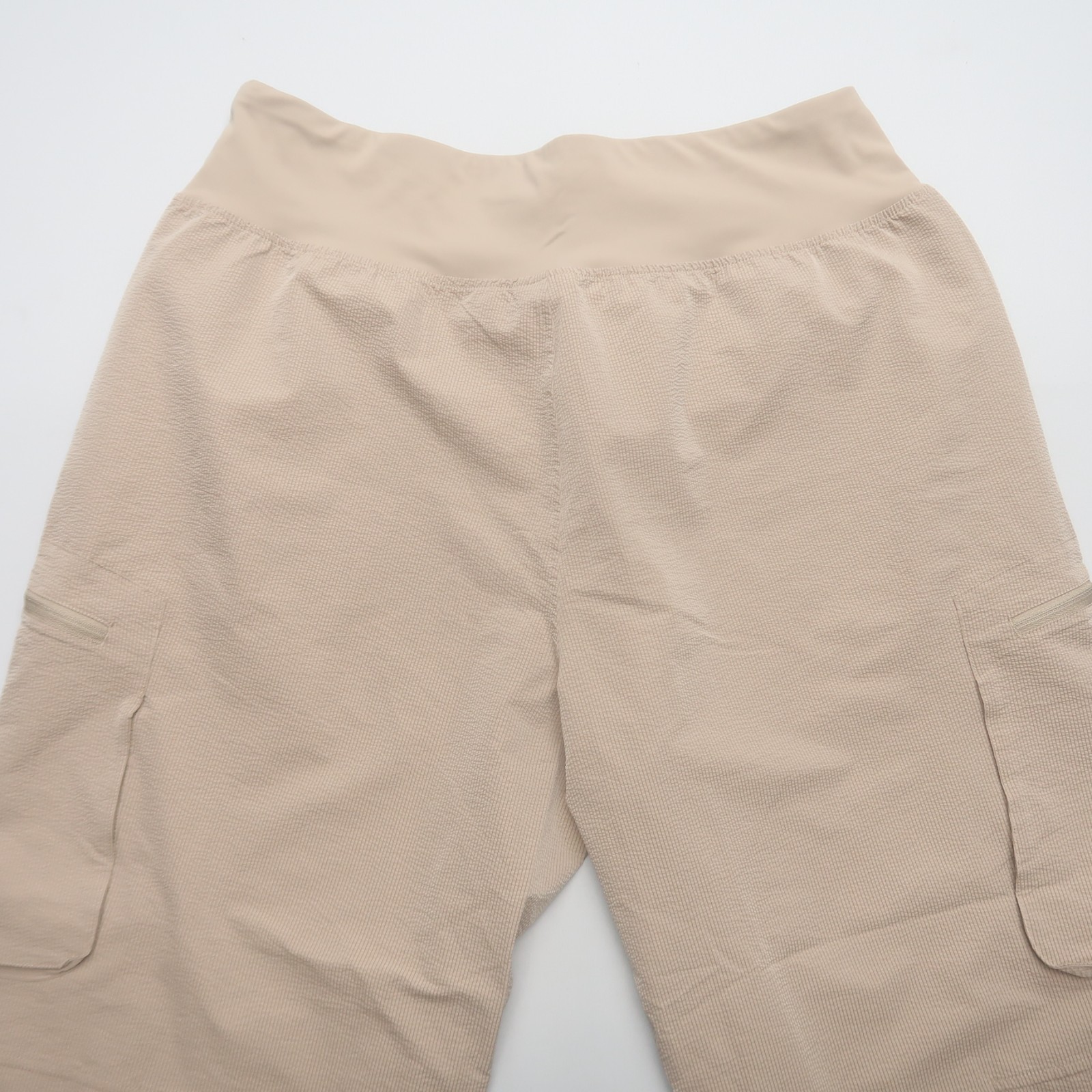 Sage Collective Womens Cargo Pants Size XL Wide Leg Crop Beige Pull On