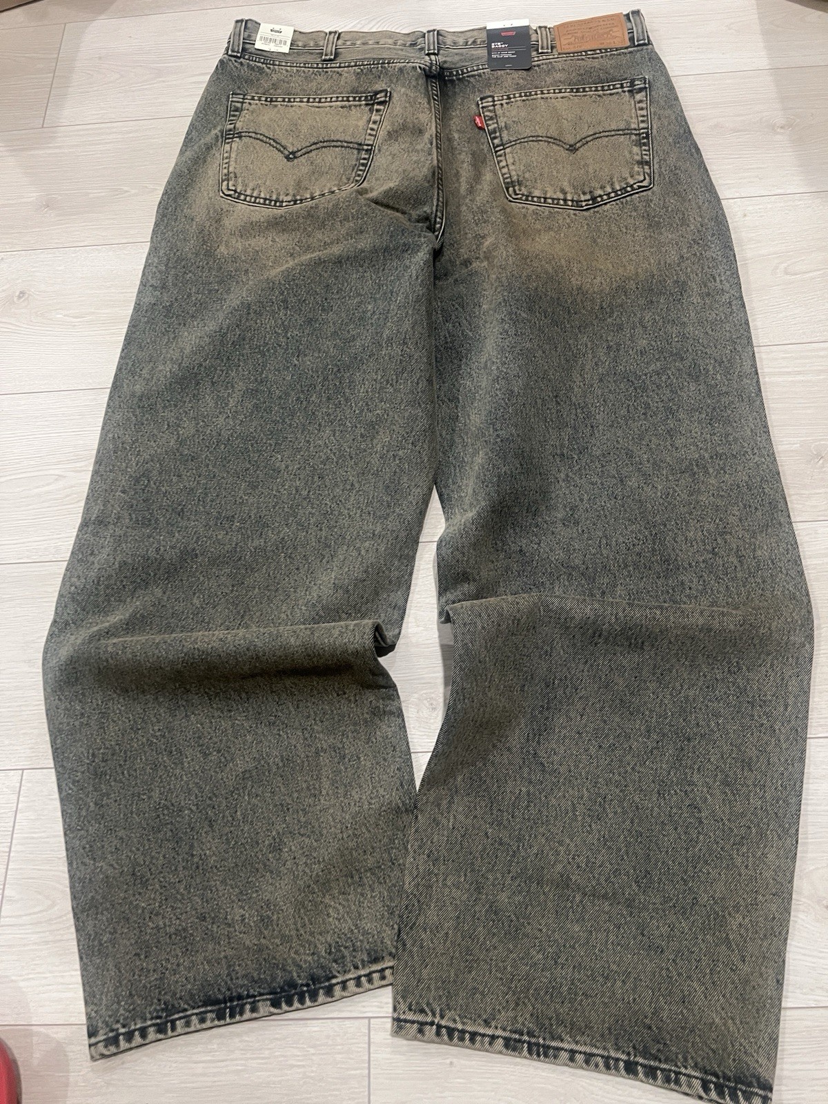 Levi’s 578 Baggy Denim Big E Red Tab Jeans Men’s Size 36 X 30 Grey