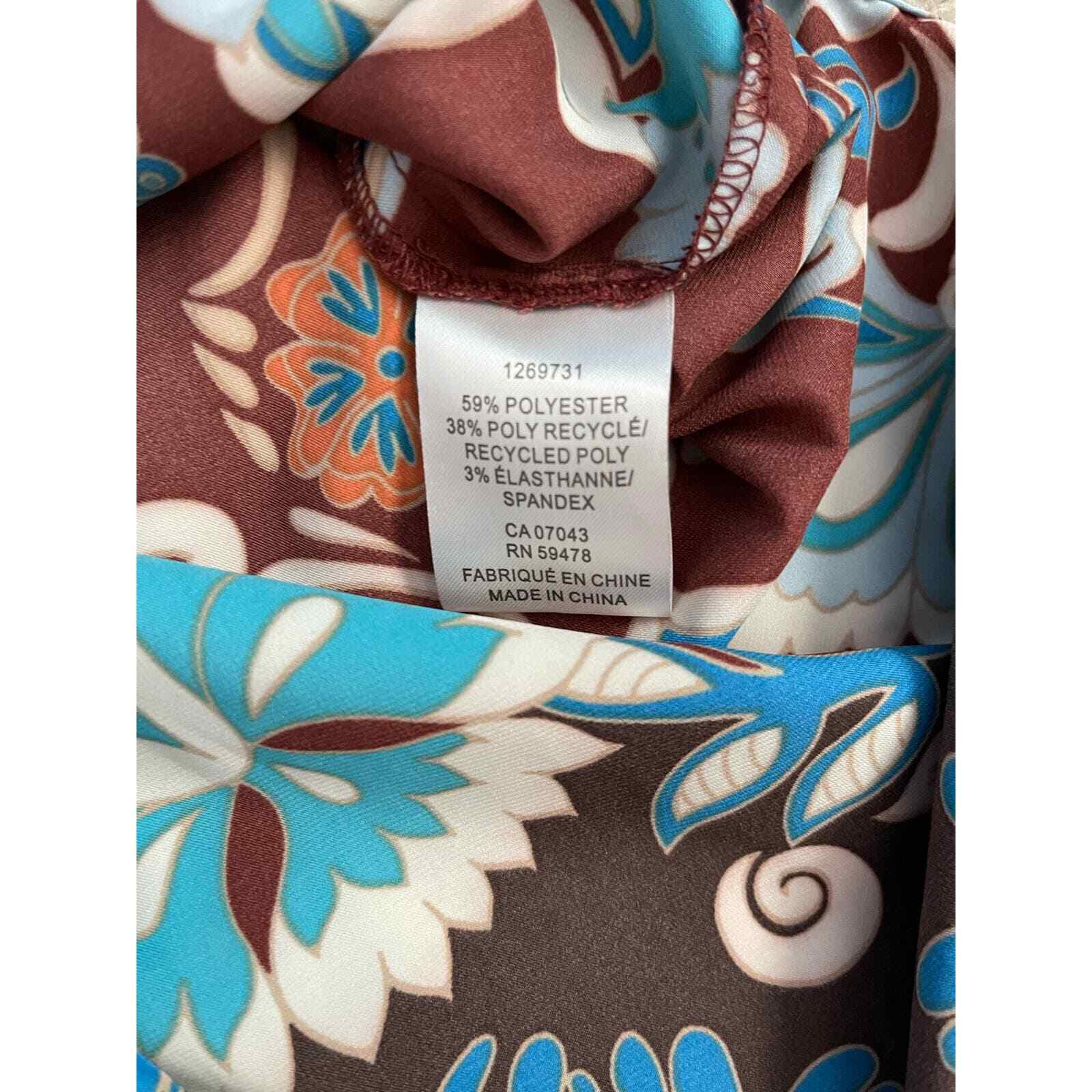 RACHEL by Rachel Roy Poly Blend Multicolor Button Down Blouse Size Small