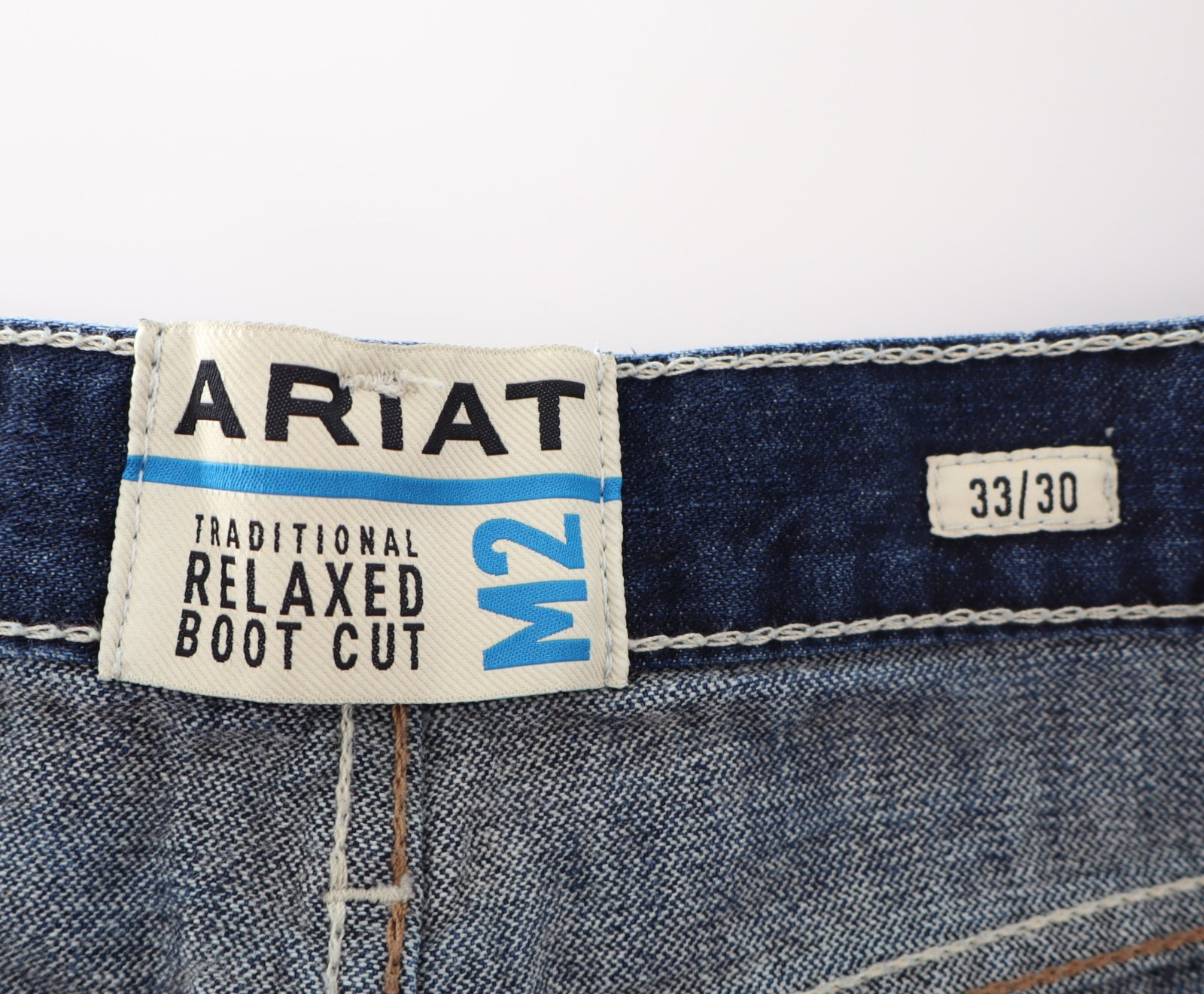 Ariat M2 Cole Jeans Men’s 33×30 Medium Wash Relaxed Bootcut Blue Denim Western