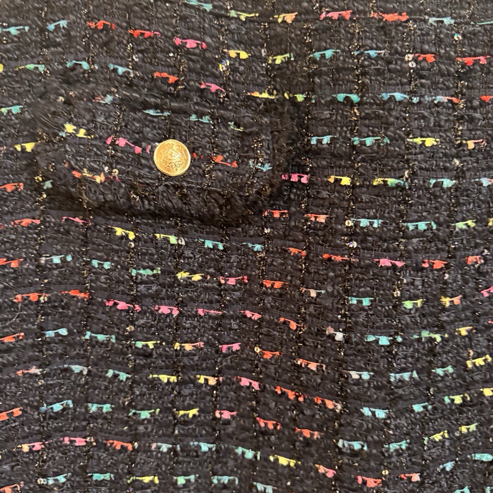 Talbots Rainbow tweed blazer jaket and skirt set sz 16