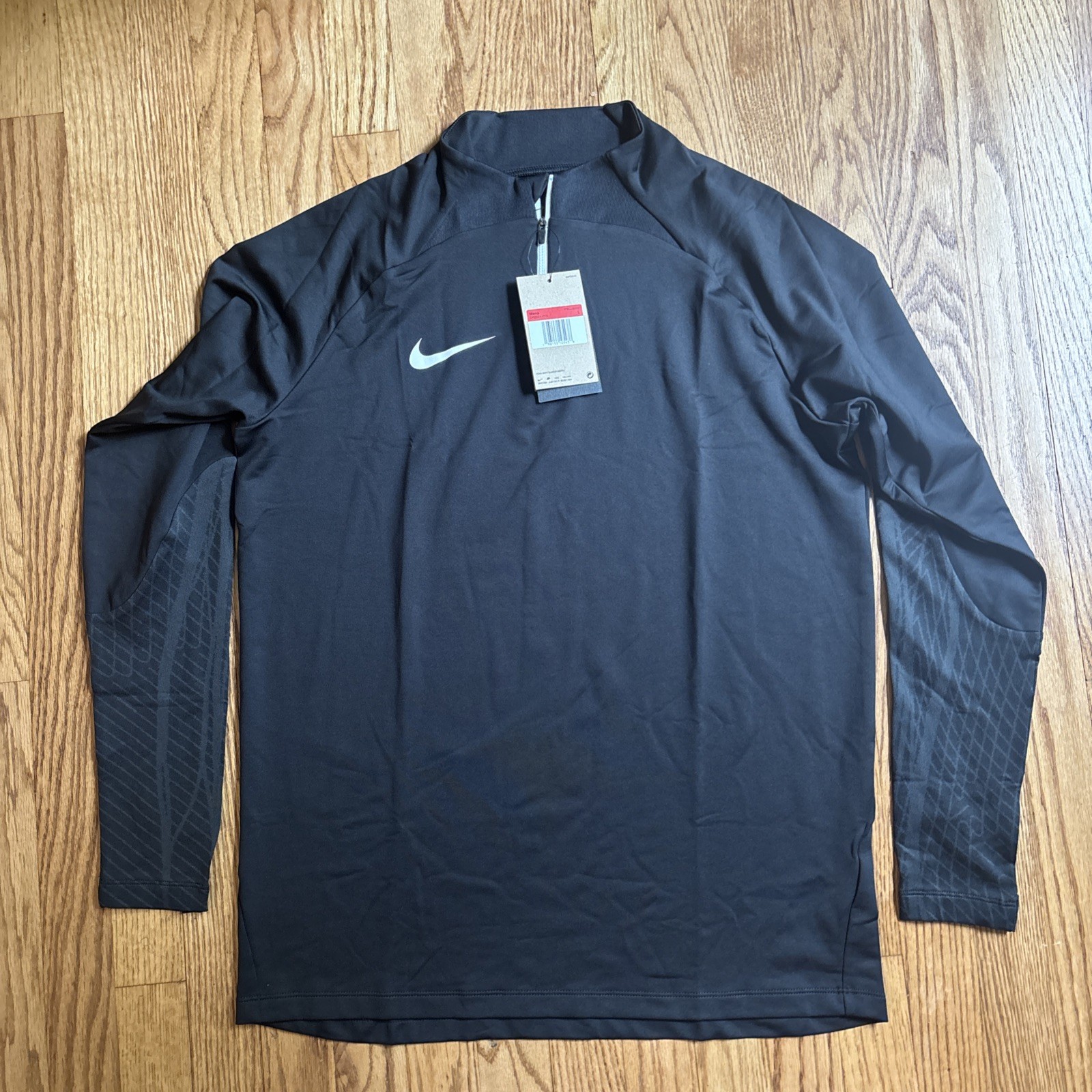Nike Dri-FIT Strike Soccer Drill Top 1/4 Zip Men Large Black Slim Fit NWT