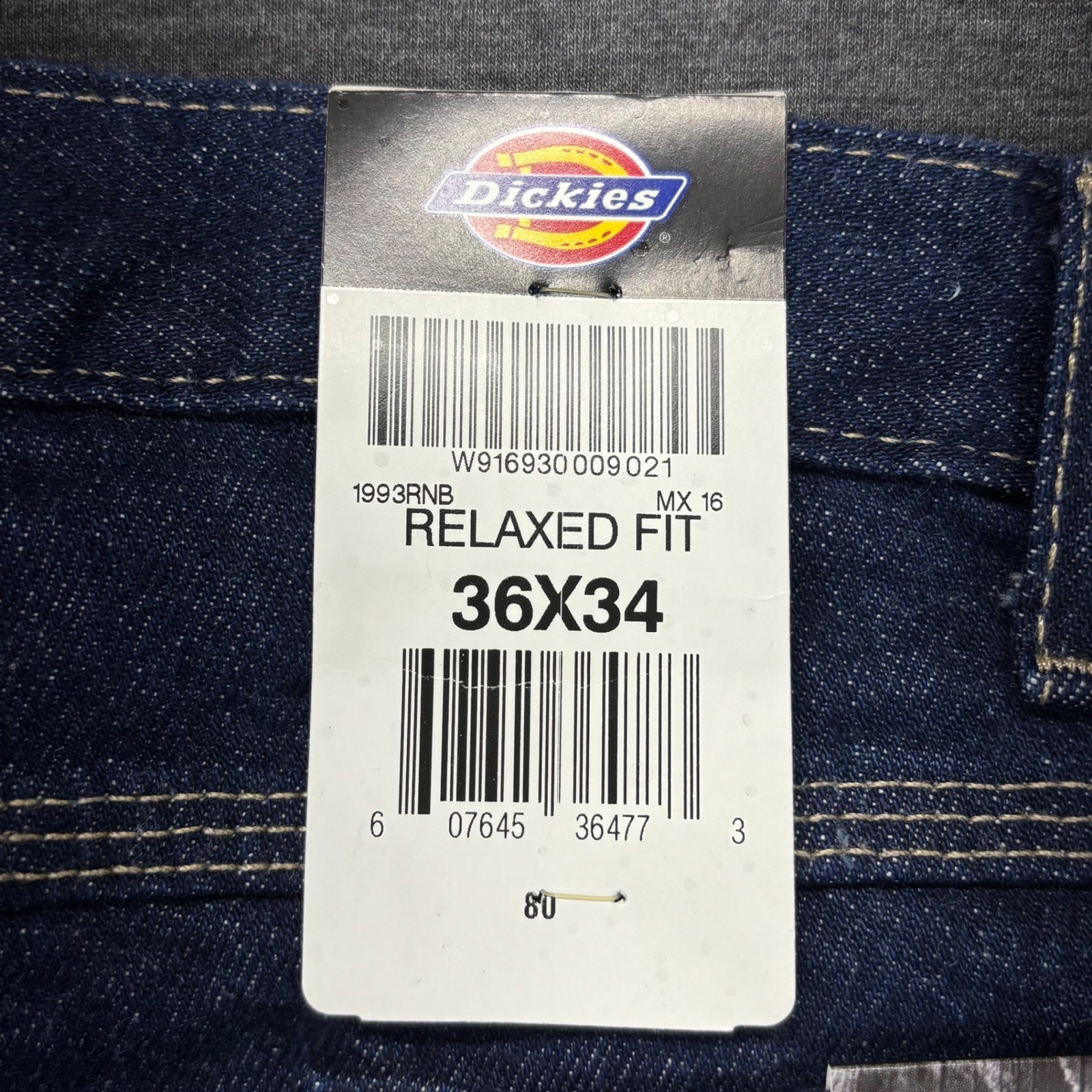 Dickies Carpenter Jeans Mens 36X34 Relaxed Fit Blue Utility Loop Pockets NEW