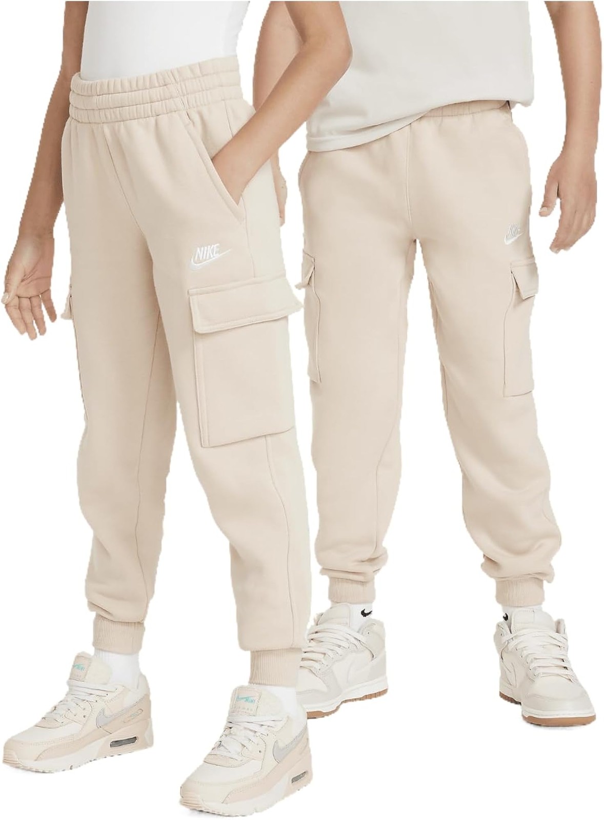 Nike Sportswear Club Fleece Big Kids’ Cargo Pants (FD3012-126, Sanddrift/Sanddri