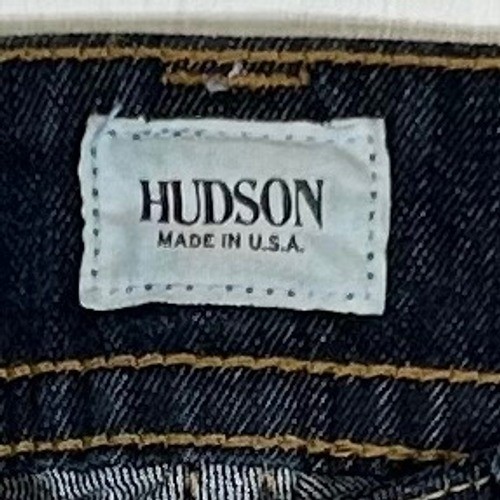Hudson Signature Bootcut Jeans Dark Wash Flap Pocket Low Rise 28 Made in USA