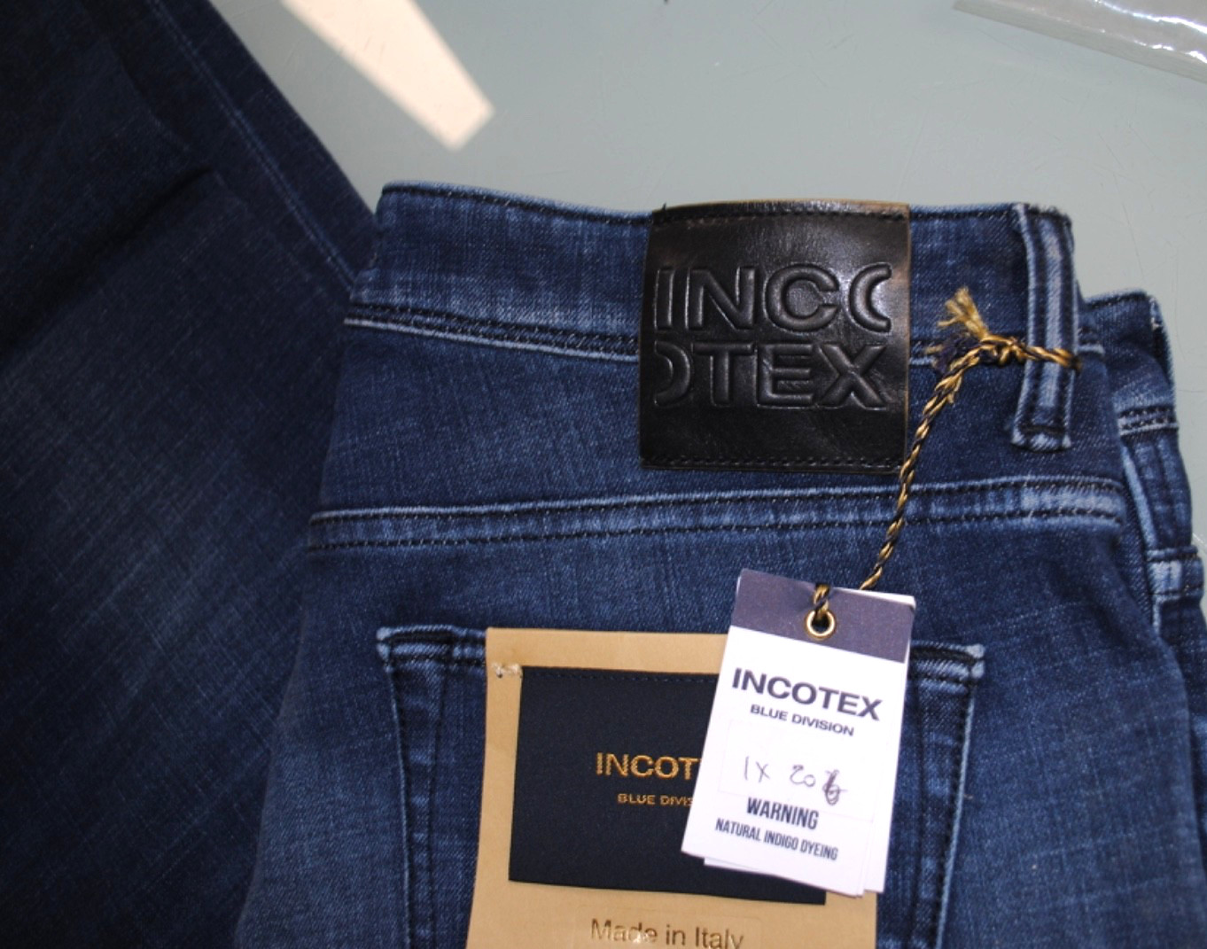 INCOTEX BLUE DIVISION JEANS NEW 320.00 CAR 32-46 DENIM + ELASTANE LAV2 15 WQ