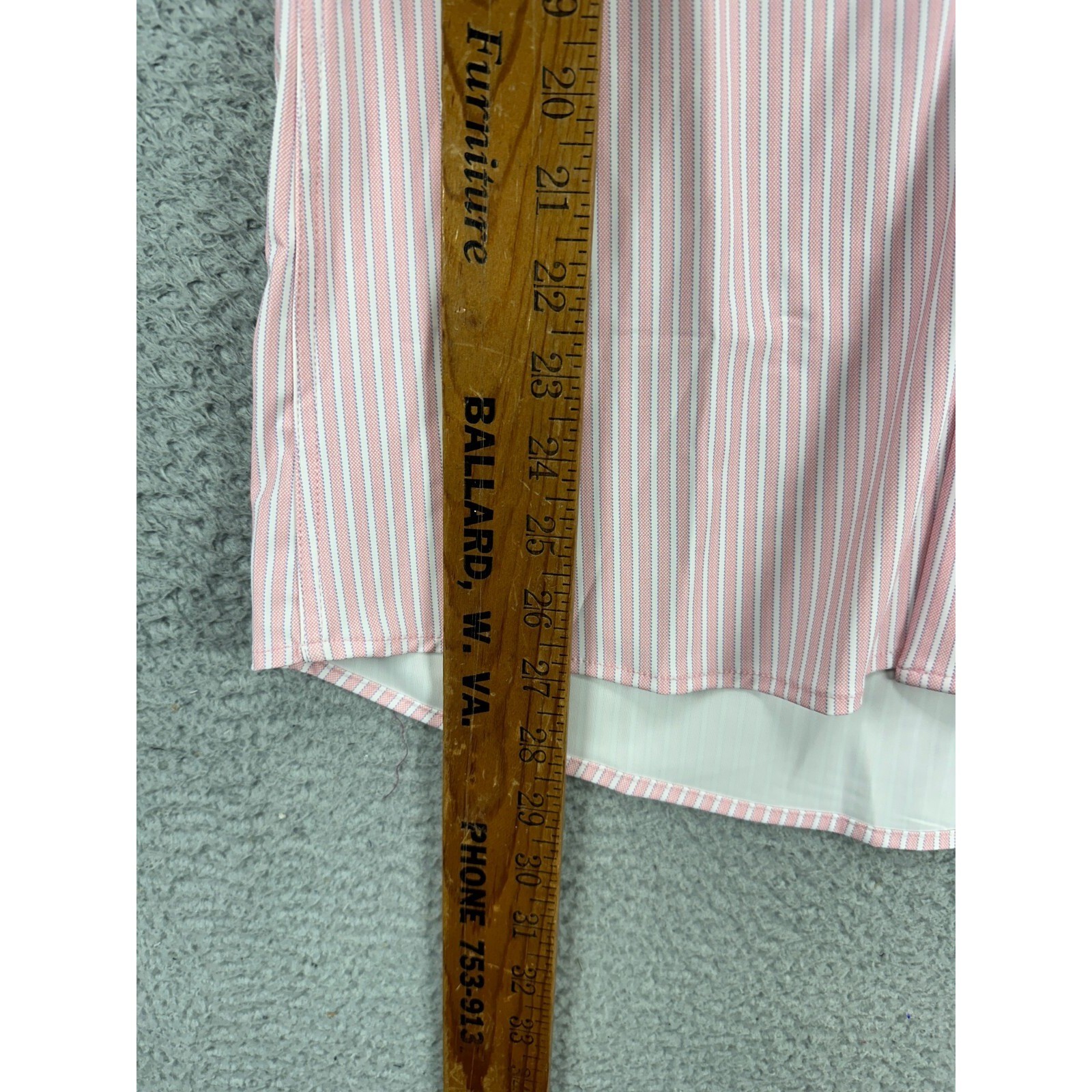 NEW 7 Diamonds 7D Shirt Mens Medium Pink Camden Stripe Button Up 4 Way Stretch