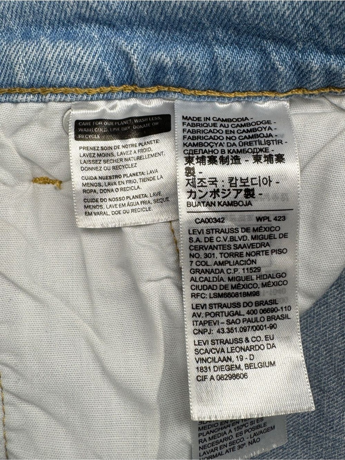 Levi’s 501 Button Fly Jeans Womens W25 L26 Light Wash Straight Leg Denim