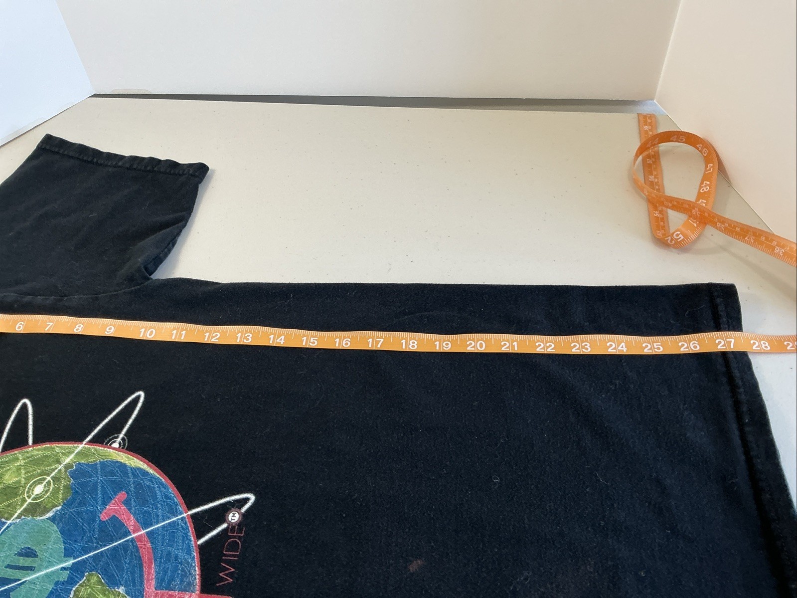 Worldwide Money Makers Black T-shirt Earth Smiley Face with Money Sign Sz L