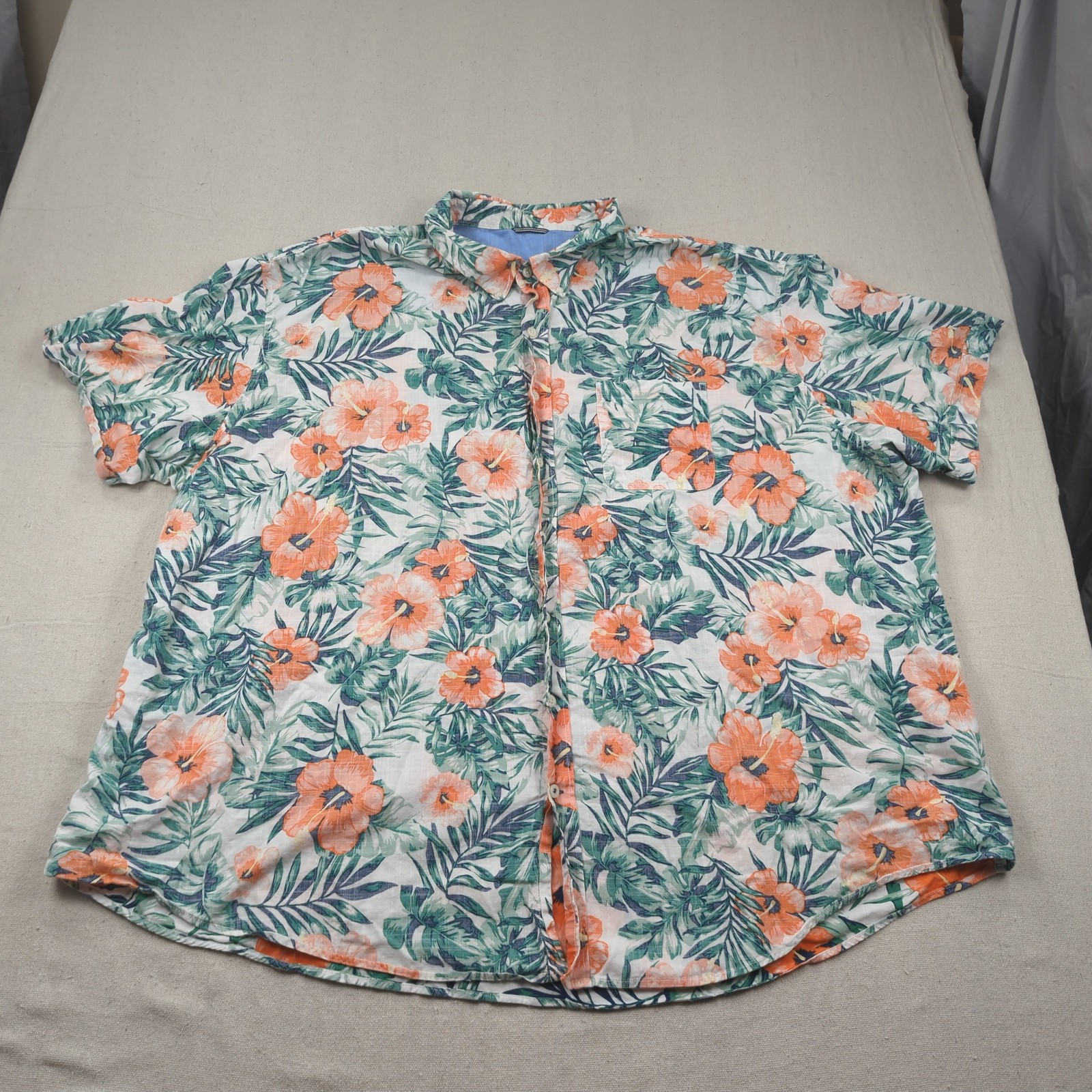 Izod Saltwater Shirt Mens 5XL Floral Short Sleeve Casual Relaxed Classics