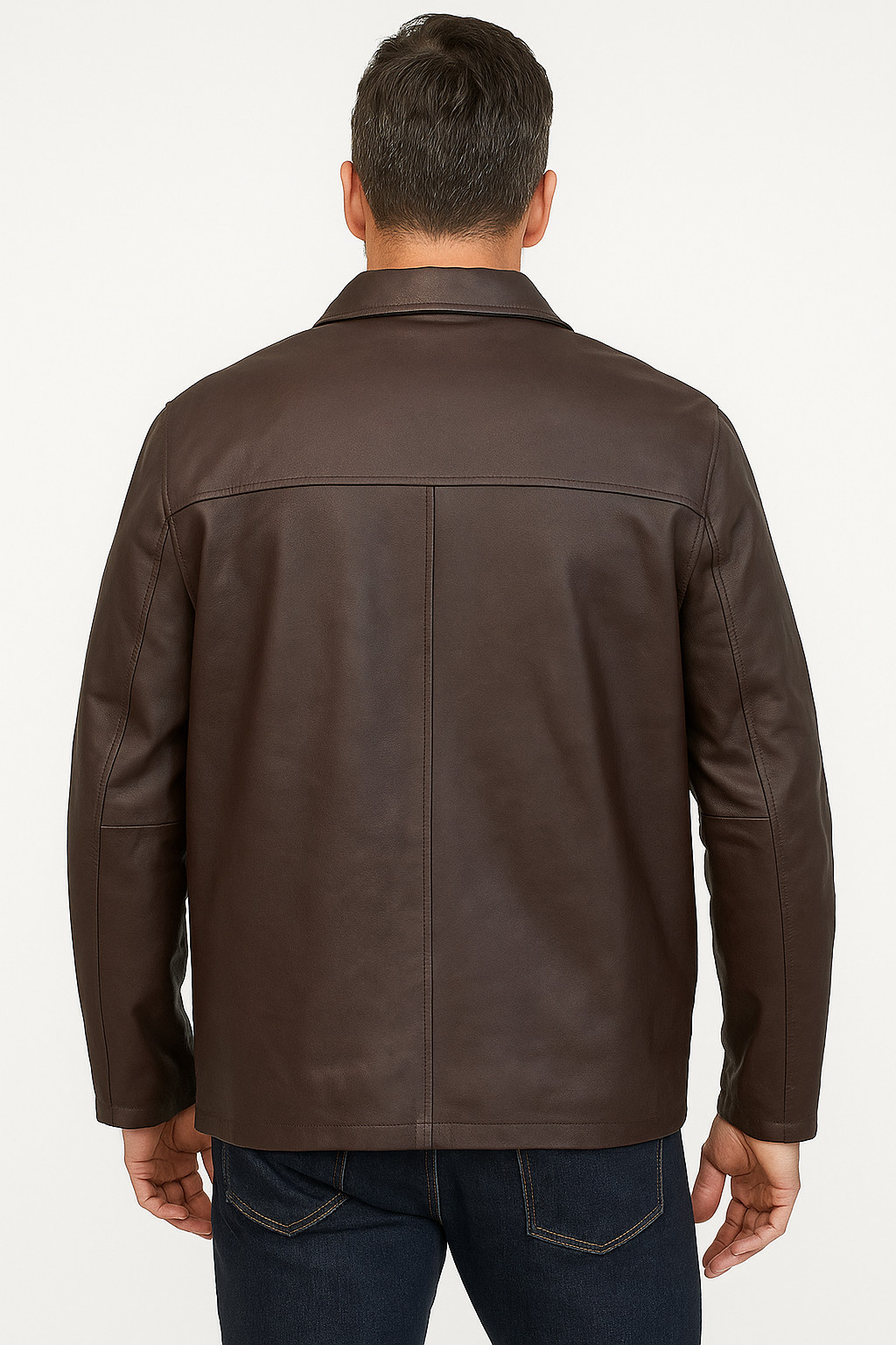 Men’s Genuine Soft Nappa Leather Jacket – Zipper Closure – Brand New Free Gift