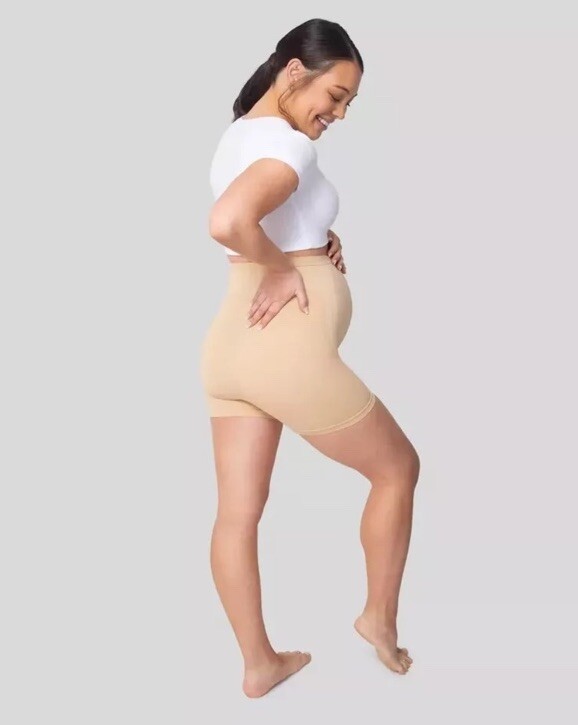 Womens Belly Bandit Basics Maternity Support Shorts – Nude Size Large