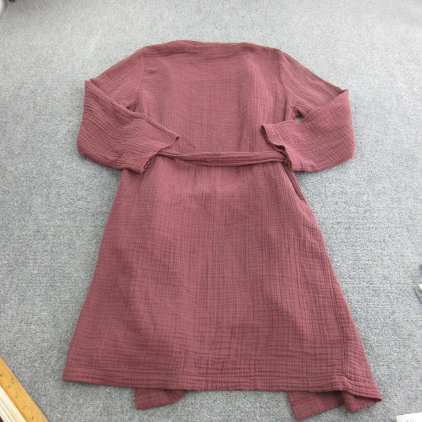 Parachute Robe Womens Medium Purple 100% Cotton Gauze Kimono Belted Lounge