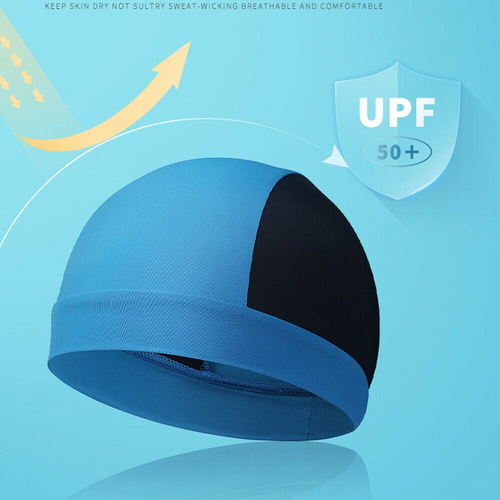 Cooling Moisture Sweat Wicking Skull Cap Helmet Liner Bald Sport Dome Beanie Hat