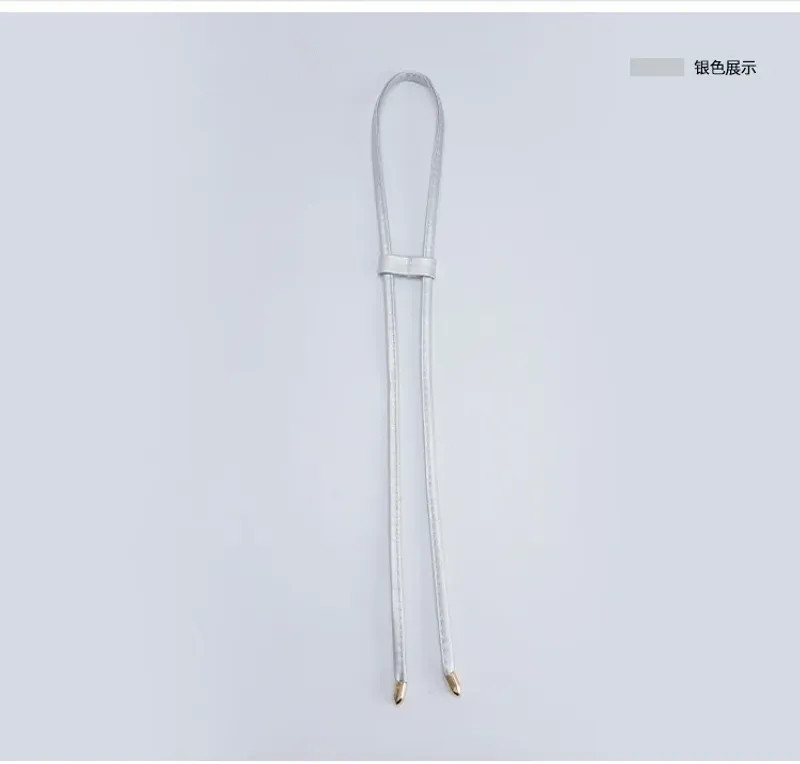 1Pcs PU Leather Drawstring Pull String Detachable Bucket Bag Strap Slide String