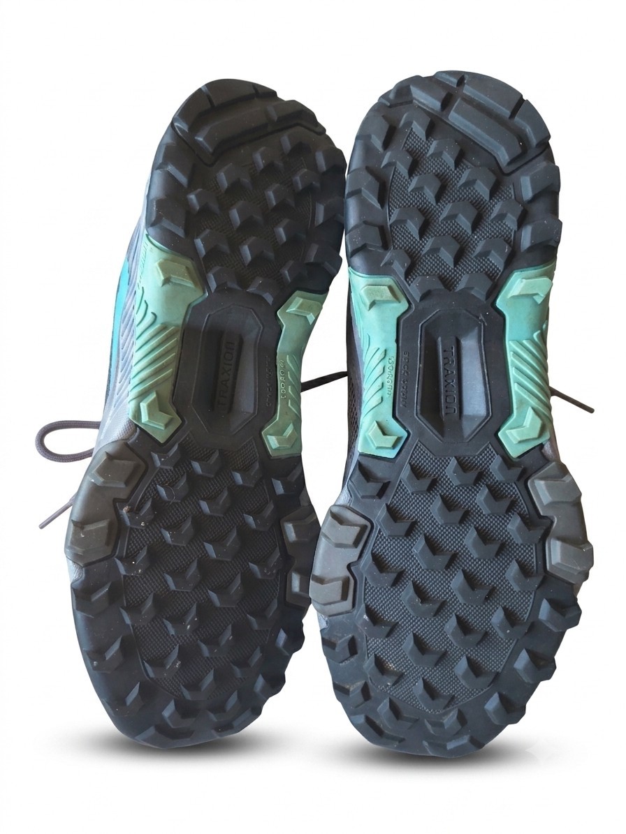 adidas Terrex Men’s Gray/Teal Low Top Lace-Up Trail Hiking Sneakers Size 7