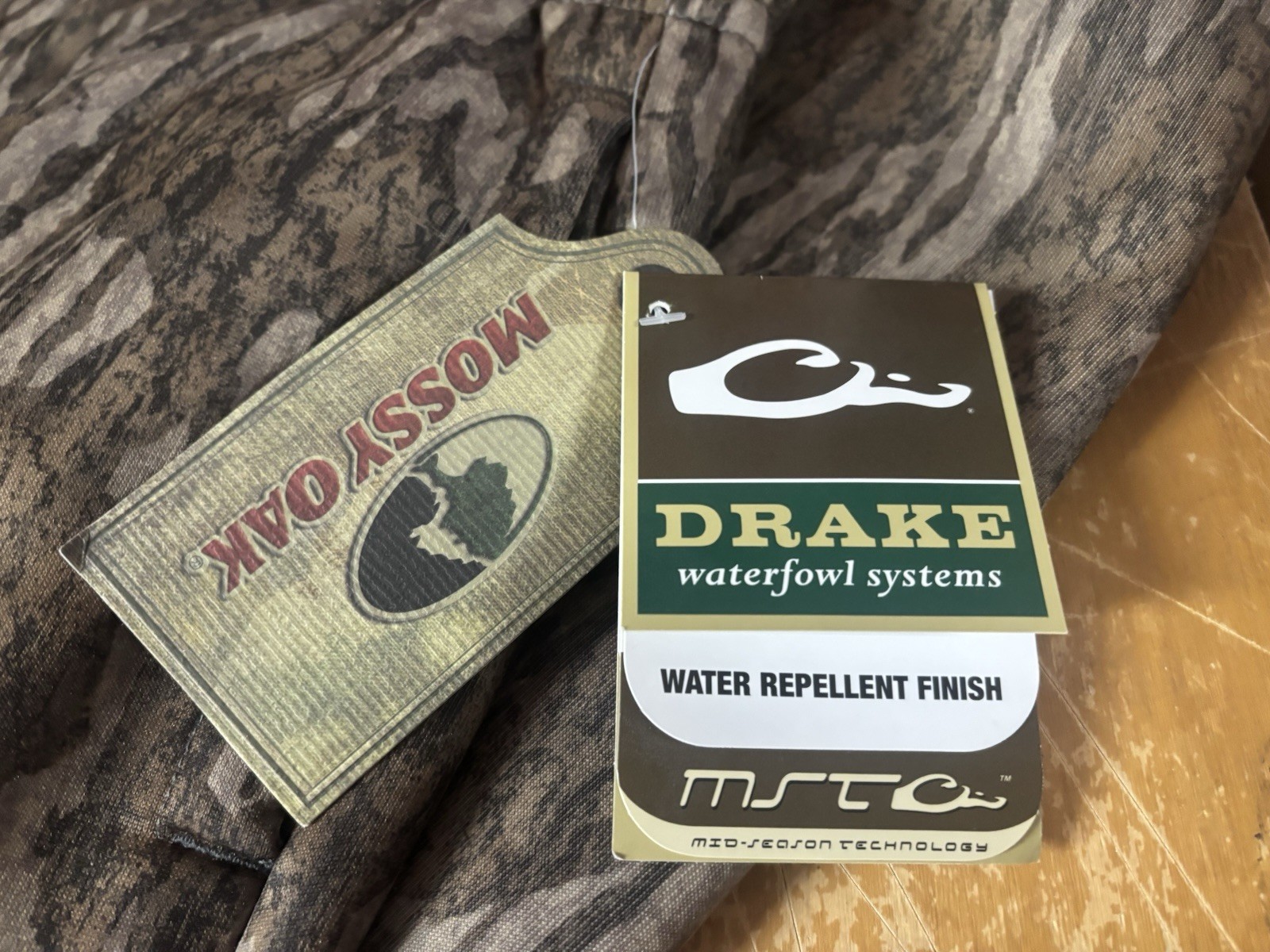 new $80 DRAKE MST Mossy Oak Bottomland Under-wader Jogger Pants Mens S 28-30