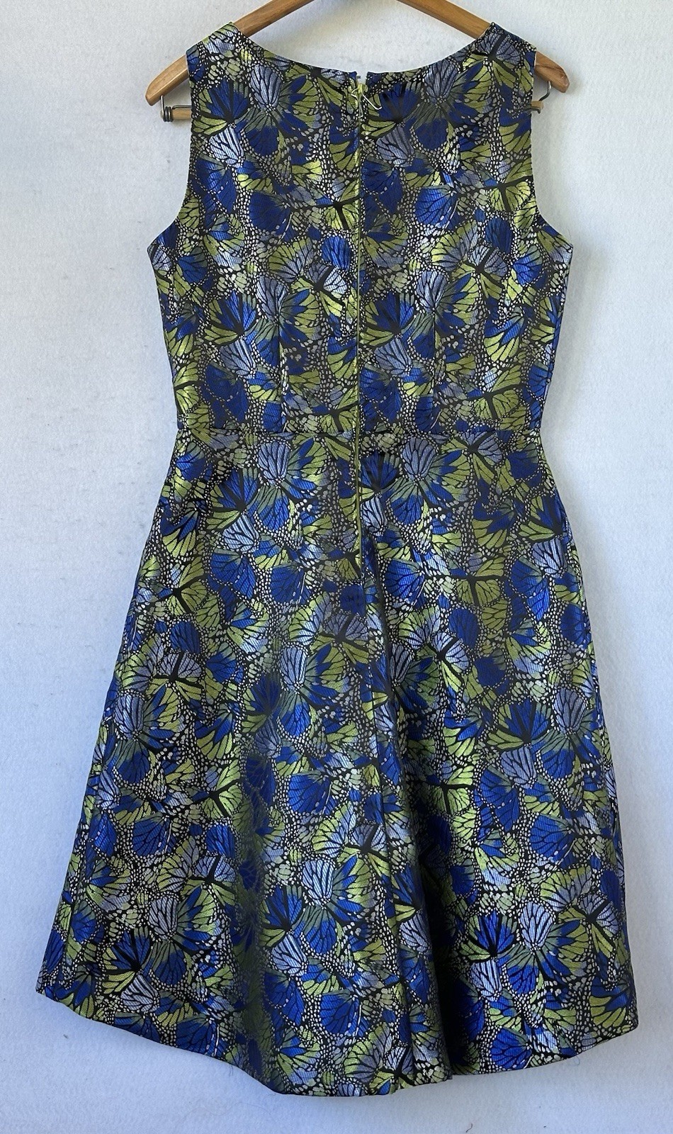Retro 60’s Butterflies Cocktail Mini dress Metallic Size S/M Hi Low