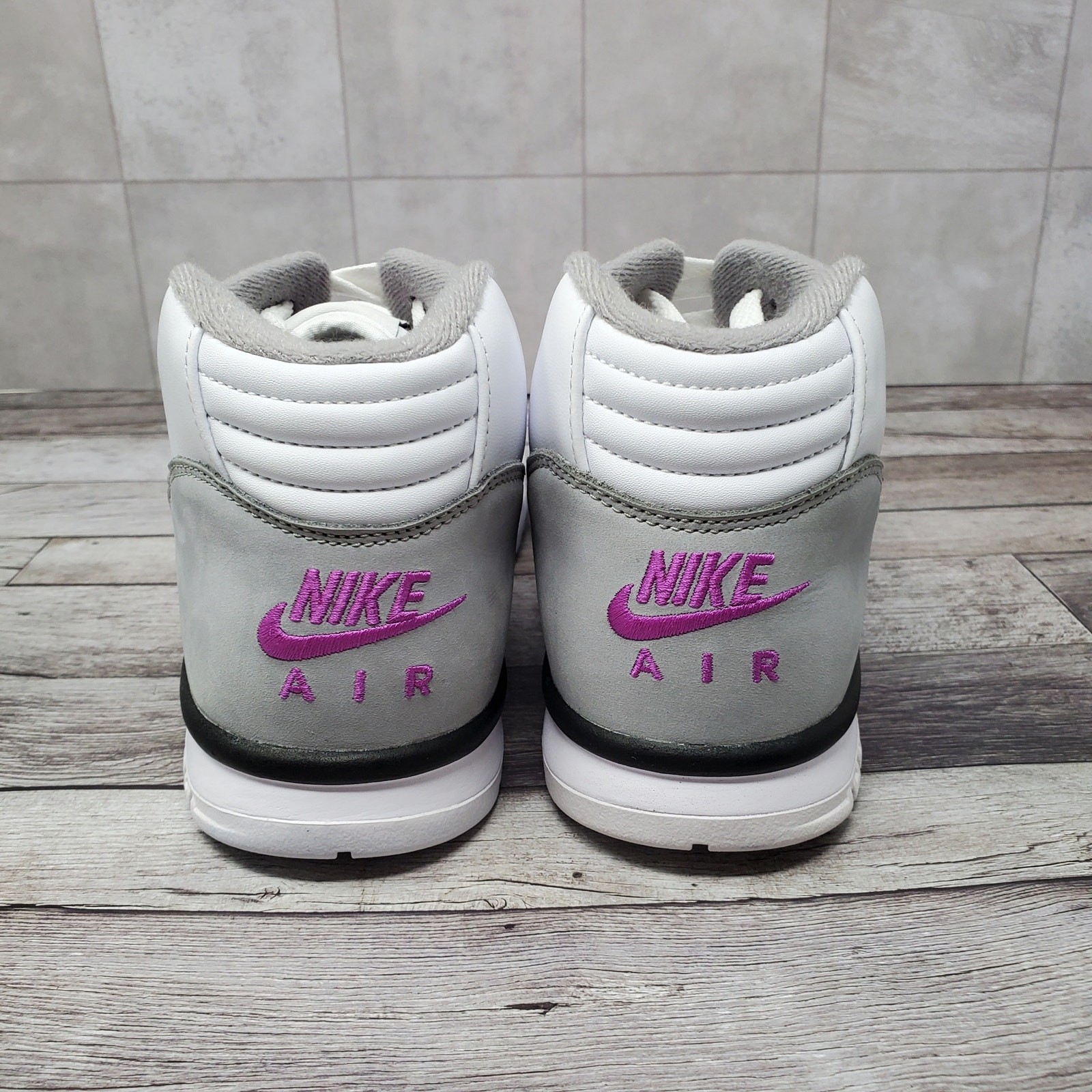Nike Air Trainer 1 FN6885-062 Medium Grey Black White Hyper Violet Mens Size 9.5