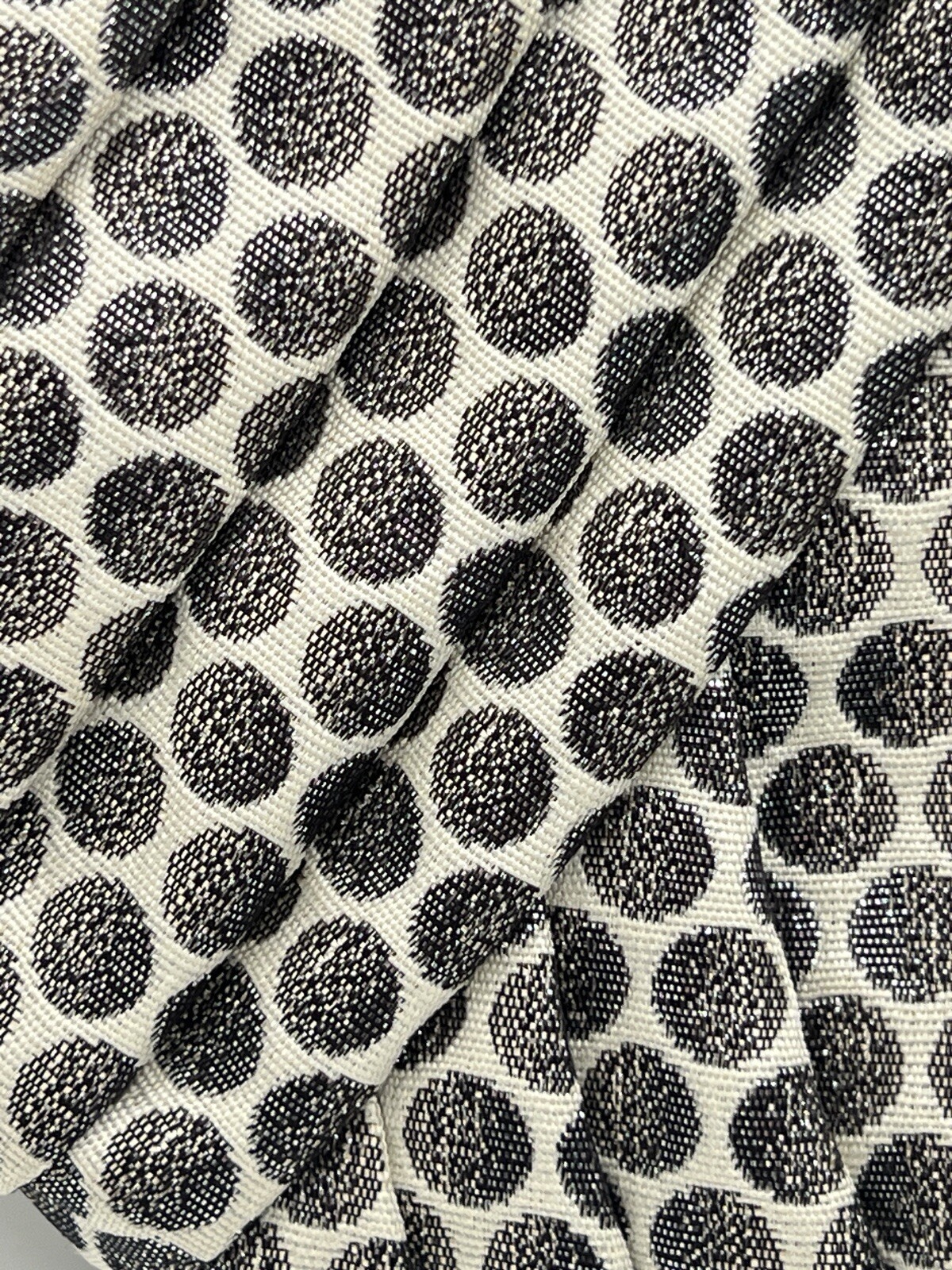 Kate Landry Evening Clutch Silver Metallic Polka Dots Silver Short Chain