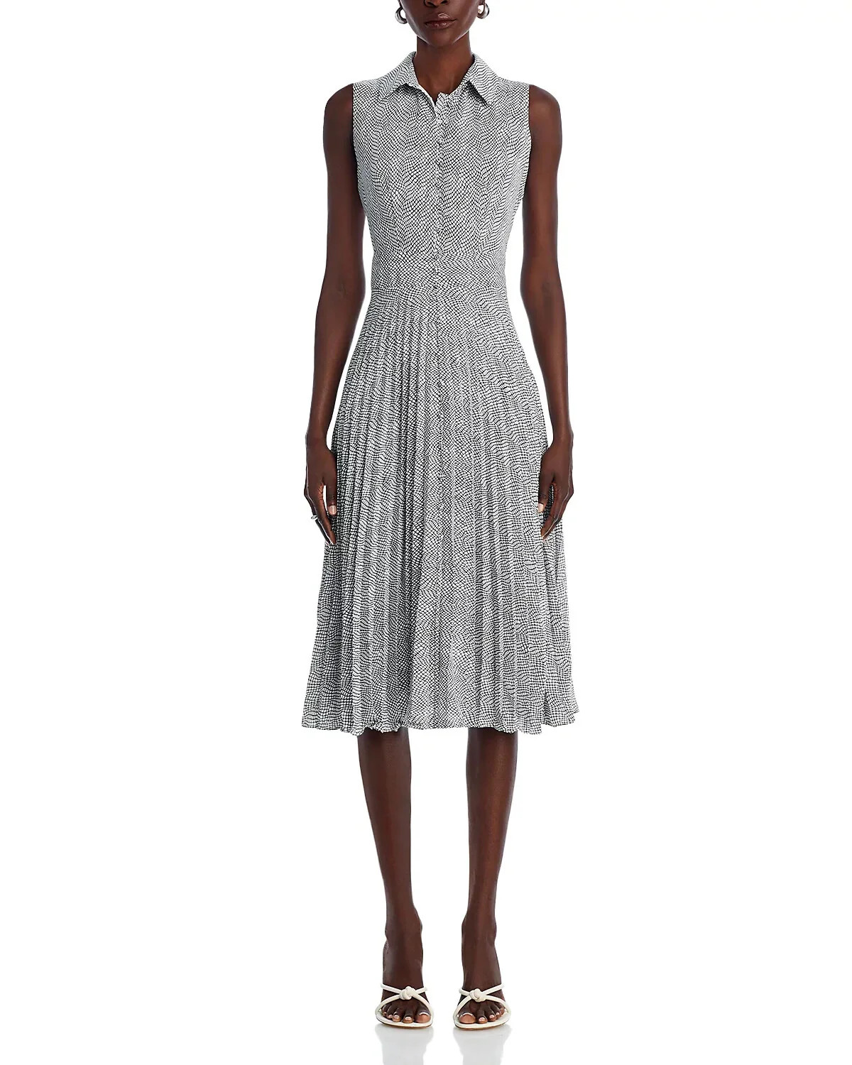 T Tahari Sleeveless Button Down Midi Dress MSRP 138