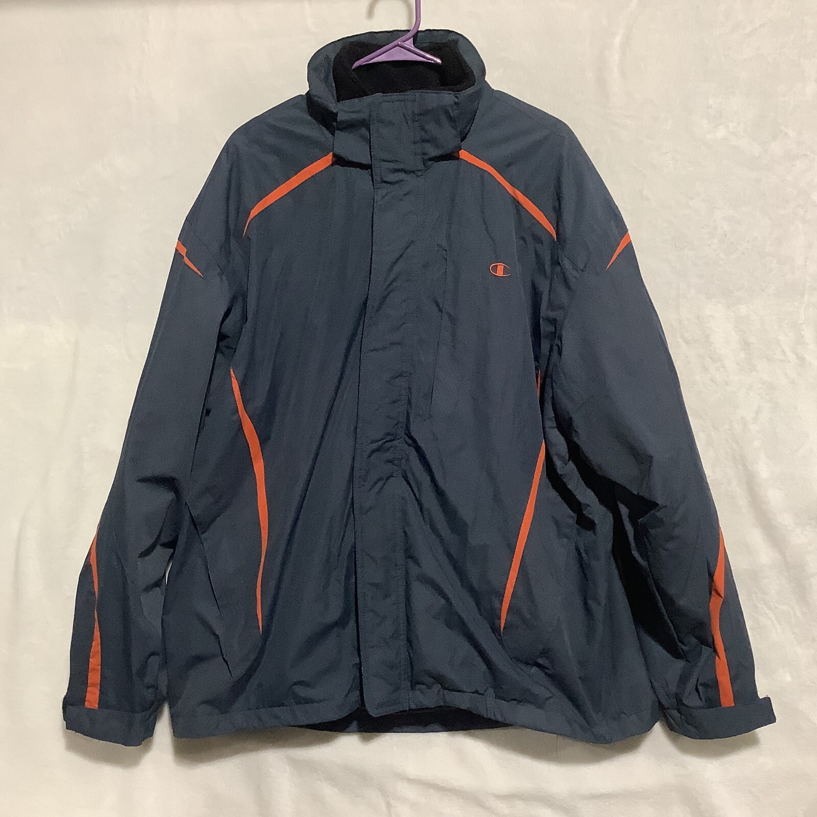 Champion Jacket 3 in 1 Coat Fleece Liner Full Zip Pockets Cuff Straps Size XL