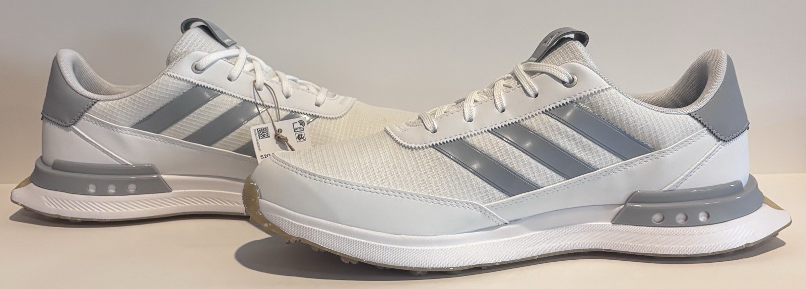 Adidas S2G 24 Spikeless Golf Shoes Cloud White Halo Silver Gum IH8520 Size 11