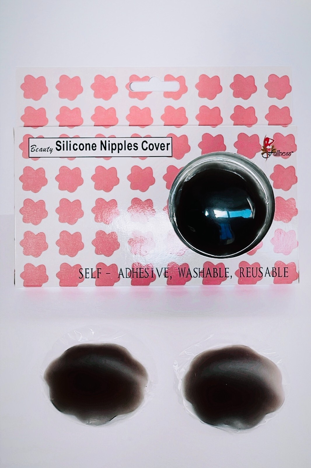 2 Pairs Fullness Soft Silicone Reusable Self Adhesive Breast Petal Nipple Covers