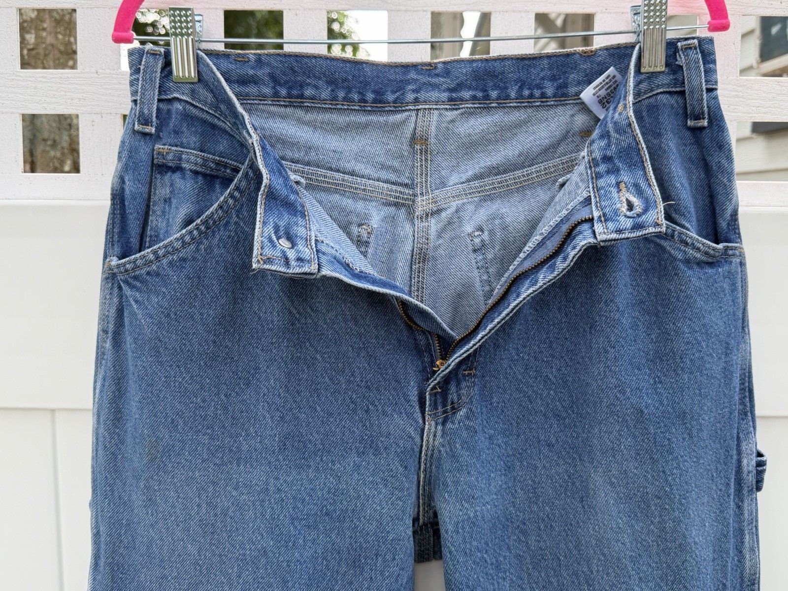 Dickie’s 7-Pocket 32×31 (actual sz.) Carpenter Blue Jeans Work Pants Hammer Loop