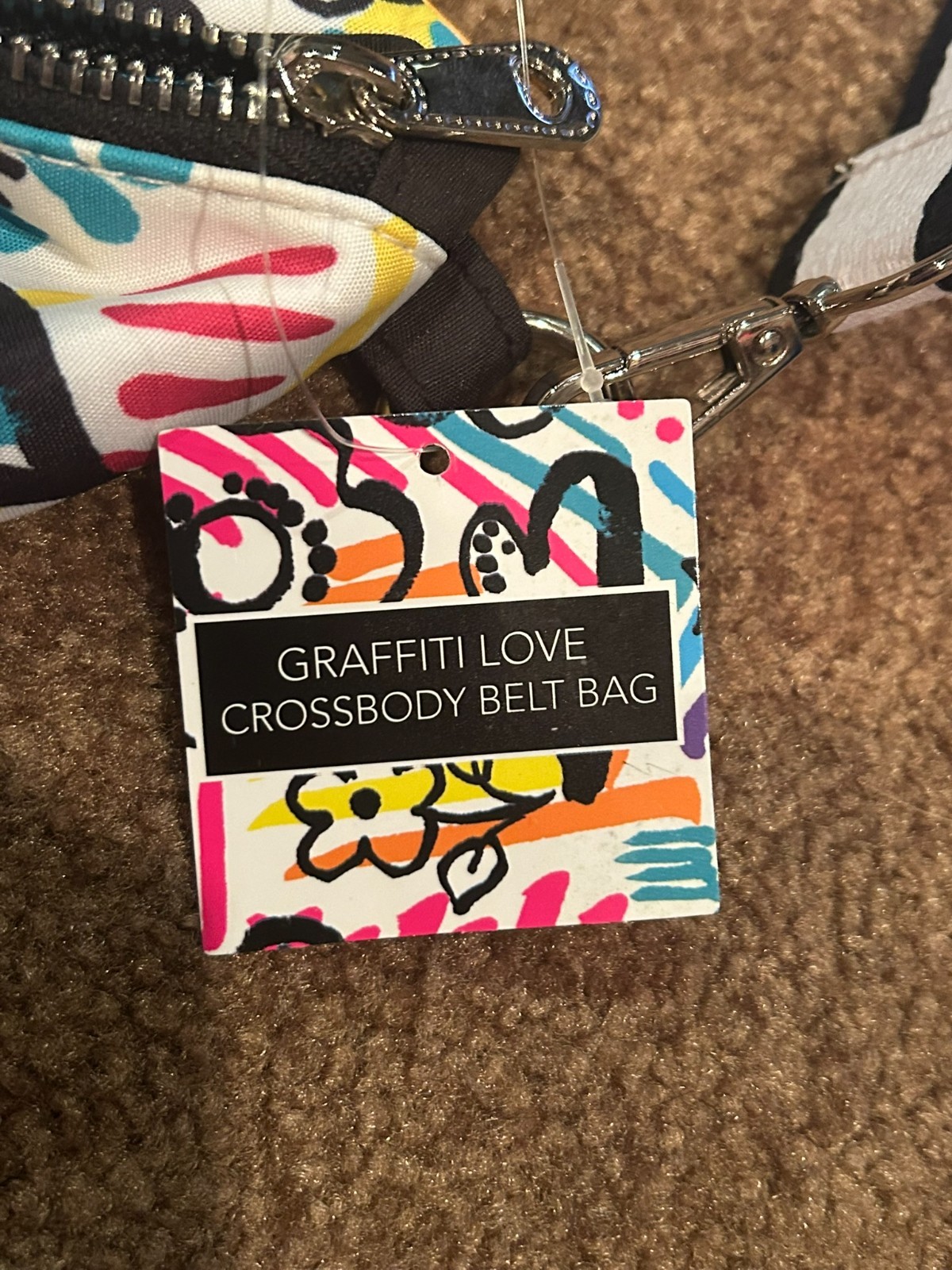 Brighton Graffiti Love Crossbody Belt Bag Fanny Pack Waist Bag NWT