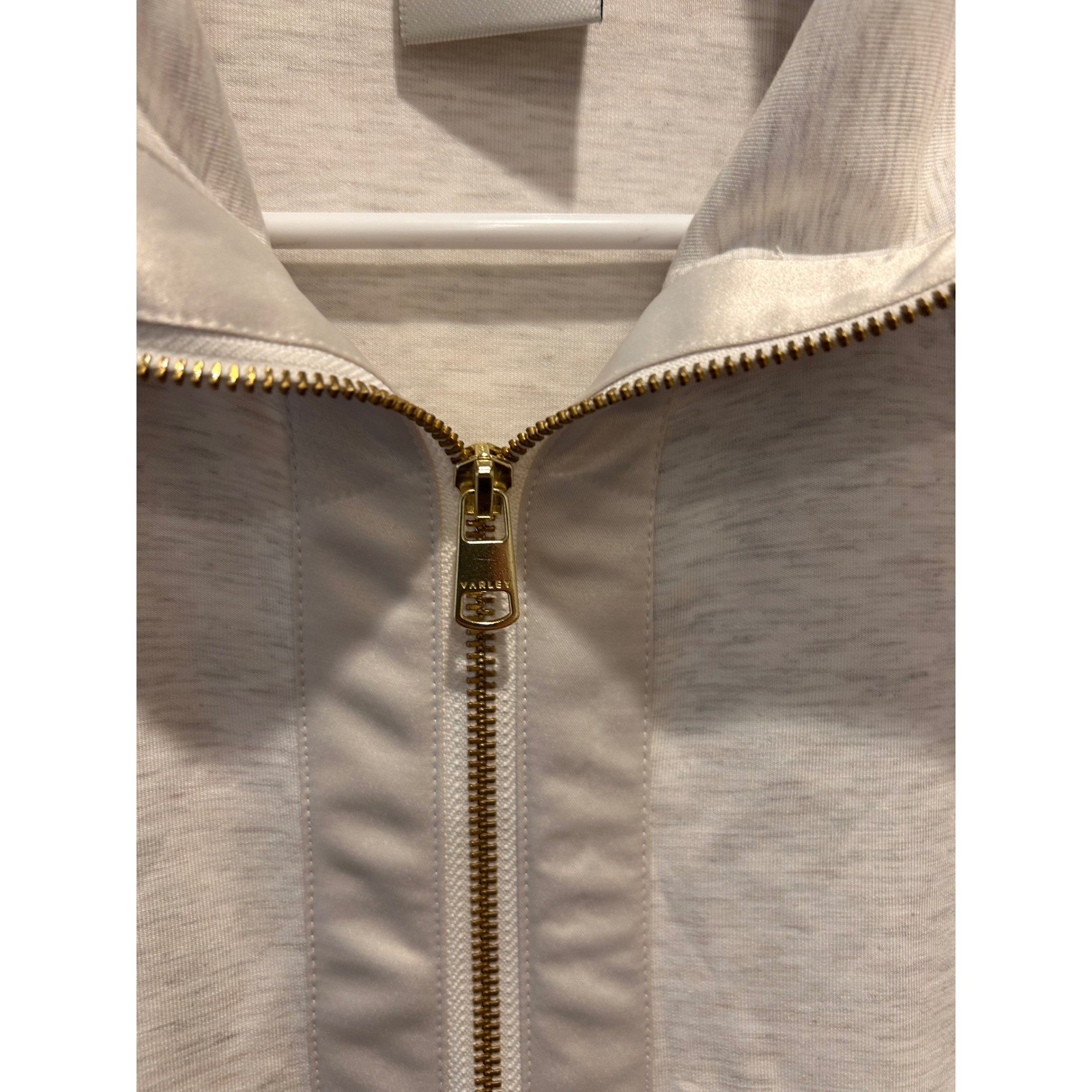 Varley Ridgefield Longline Jacket DoubleSoft Oatmeal Marl Full Zip Wmns Small