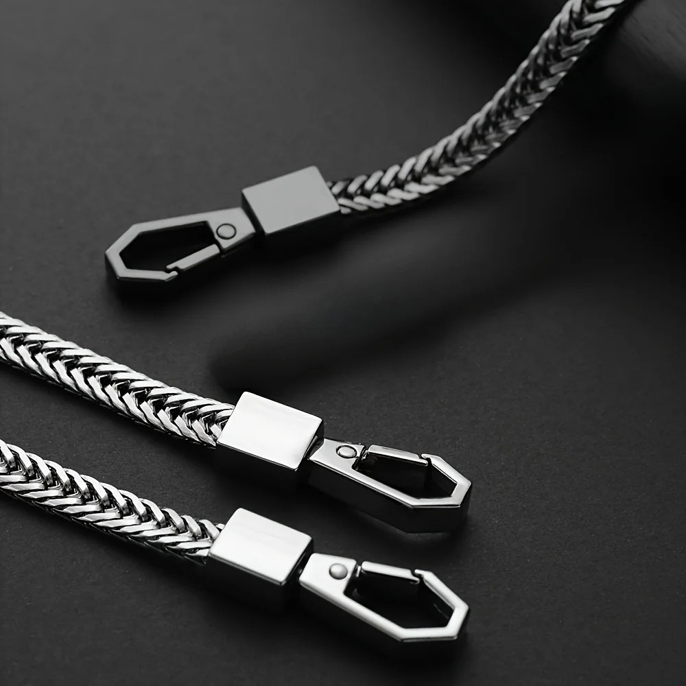 Stainless Steel Link Biker Trucker Punk Wallet Chain 16 ” Long Ring Clip Jewelry