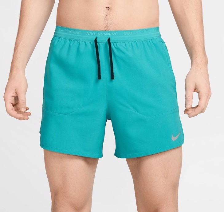 $65 Nike Men’s Stride DriFit 5″ 2-in-1 Running Shorts FN2992- Cactus Teal- Large