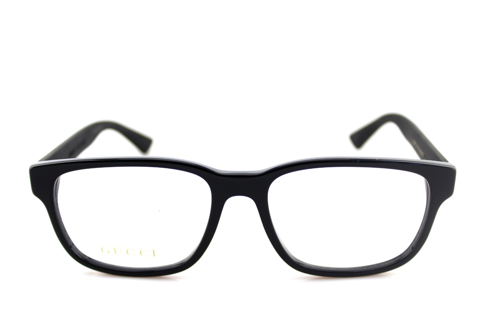 NEW Authentic GUCCI EyeGlasses Mens Shiny Black Matte Rubber Frame GG0011O 001