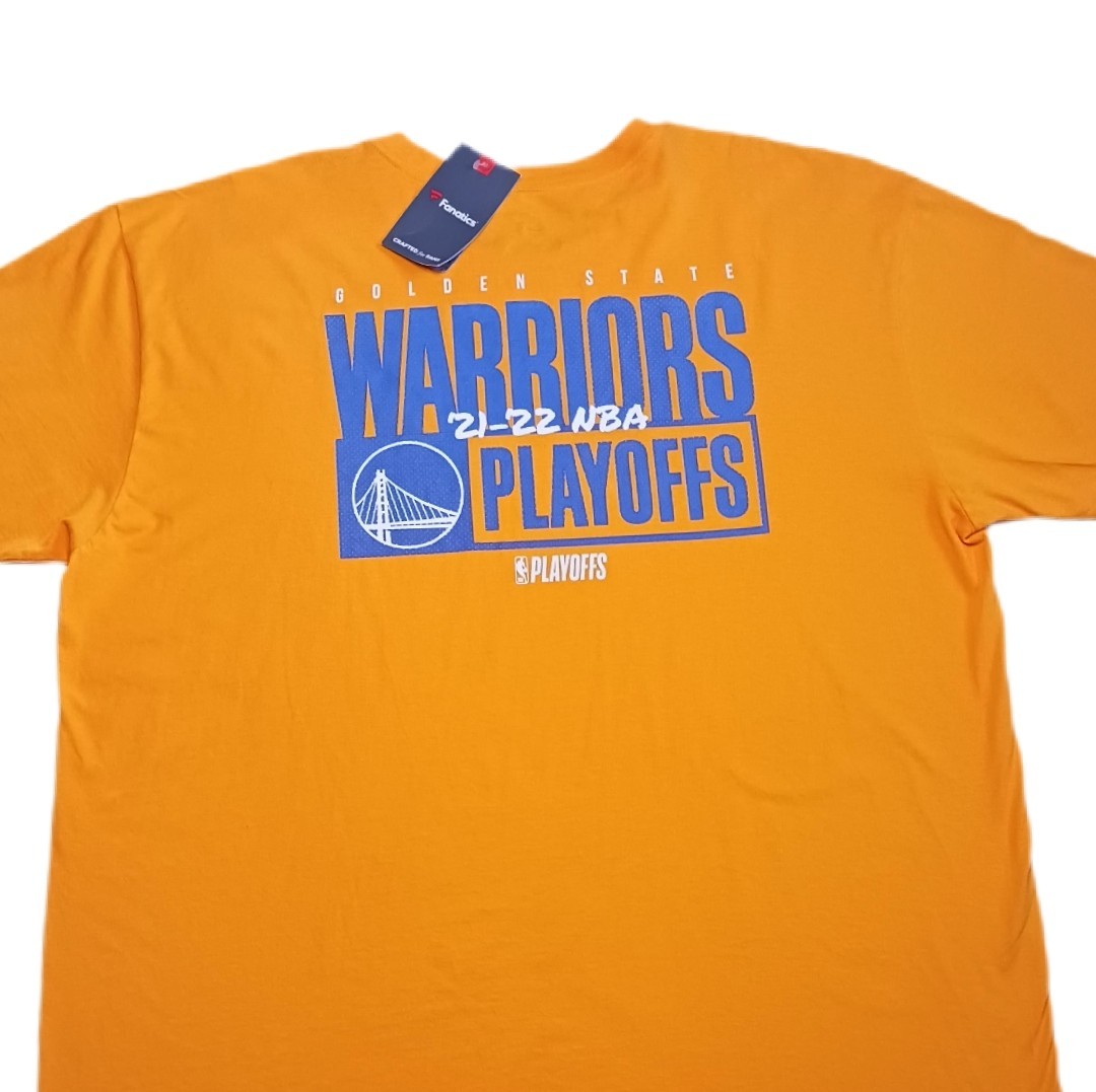 Fanatics Golden State Warriors Playoffs Mens XXL Yellow T Shirt Short Sleeve NBA