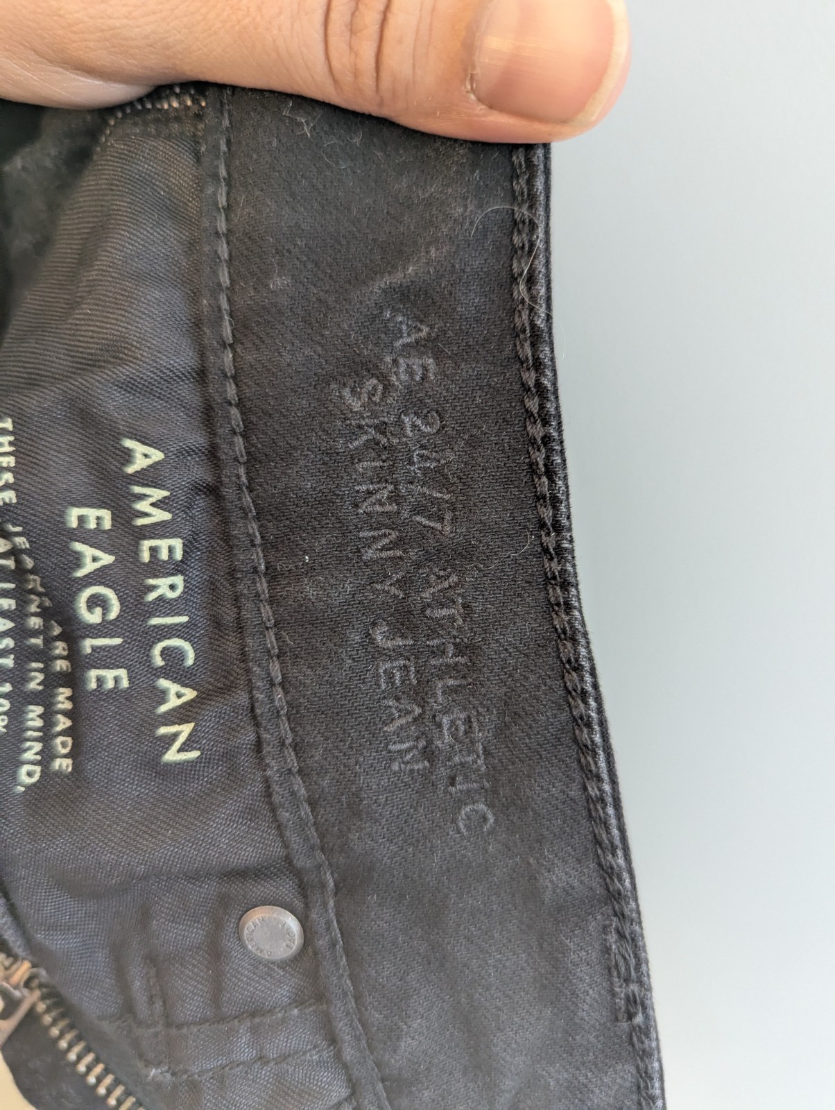 American Eagle Men’s AirFlex+ Athletic Skinny Black Stretch Jeans 29×32